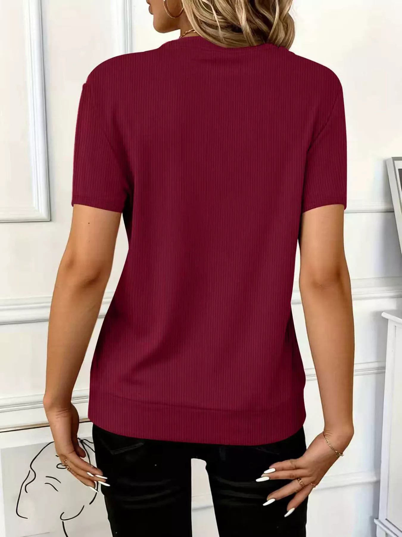 Half Zip Short Sleeve Top - Flip Flop Dynasty