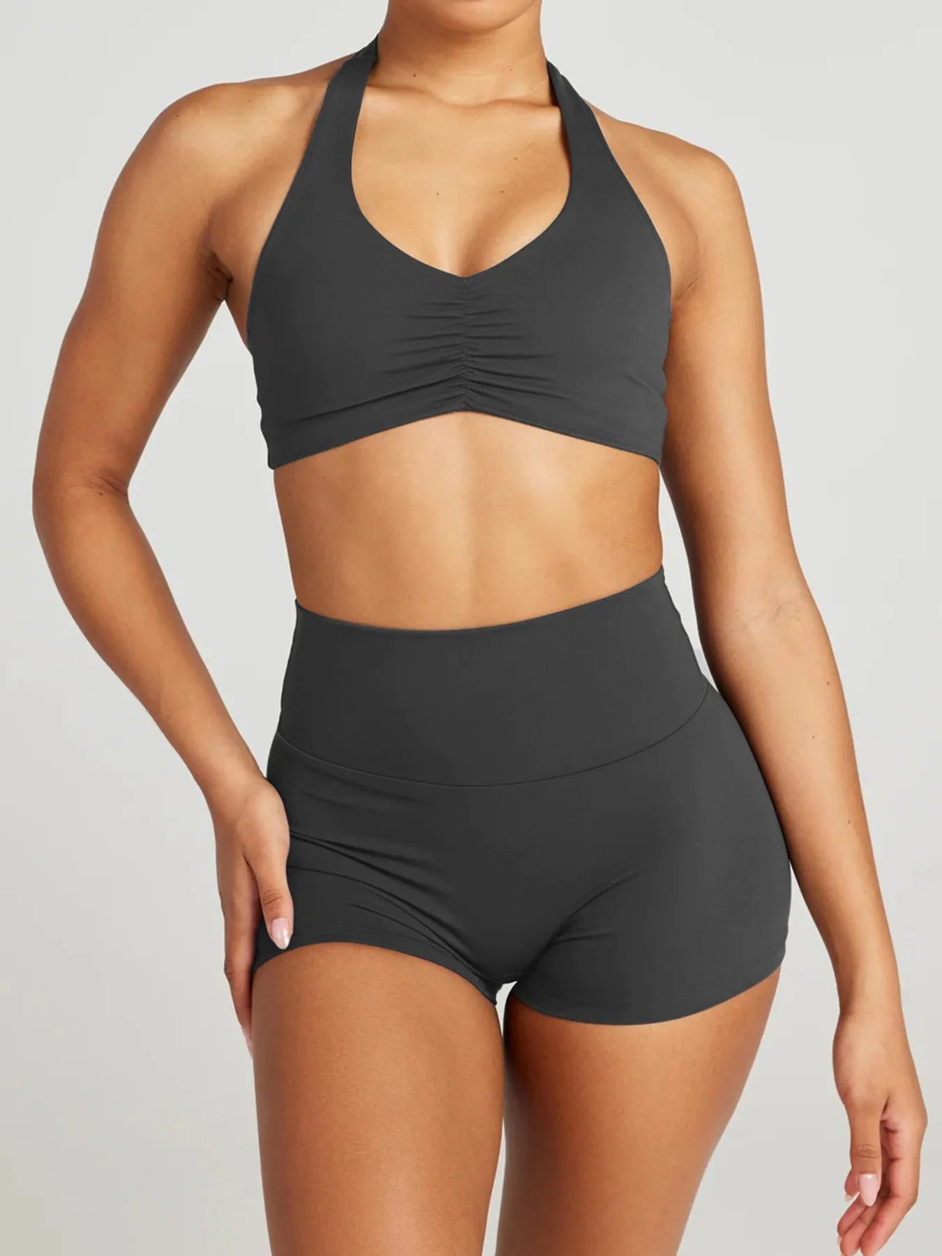 Halter Neck Cami and Shorts Active Set - Flip Flop Dynasty