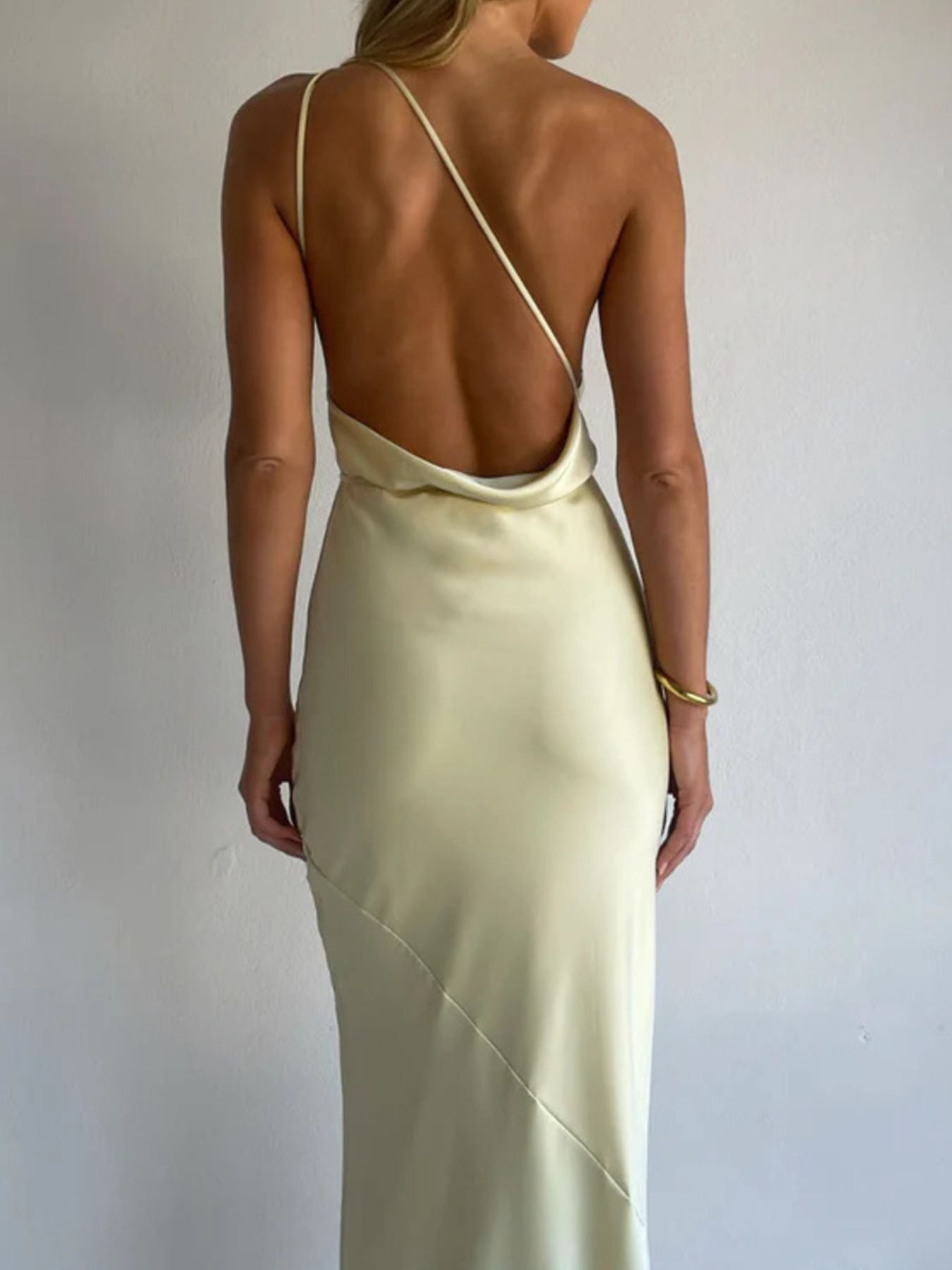 Halter Neck Satin Maxi Dress - Flip Flop Dynasty