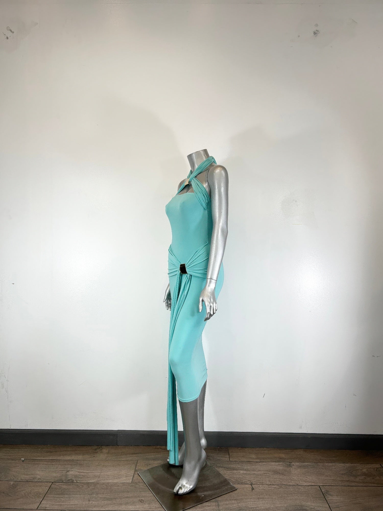 Halter - style Bodycon Midi Dress - Flip Flop Dynasty