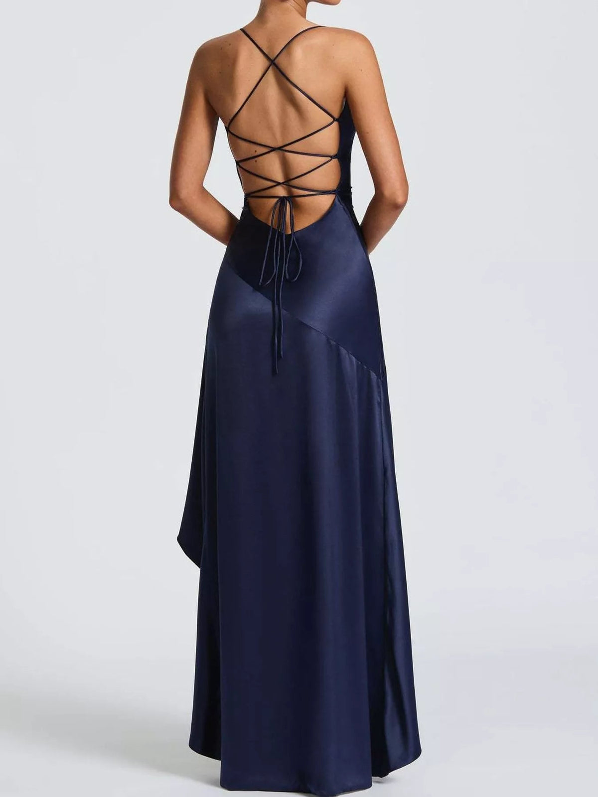 High-Low Ruffle Hem Evening Dress - Flip Flop Dynasty