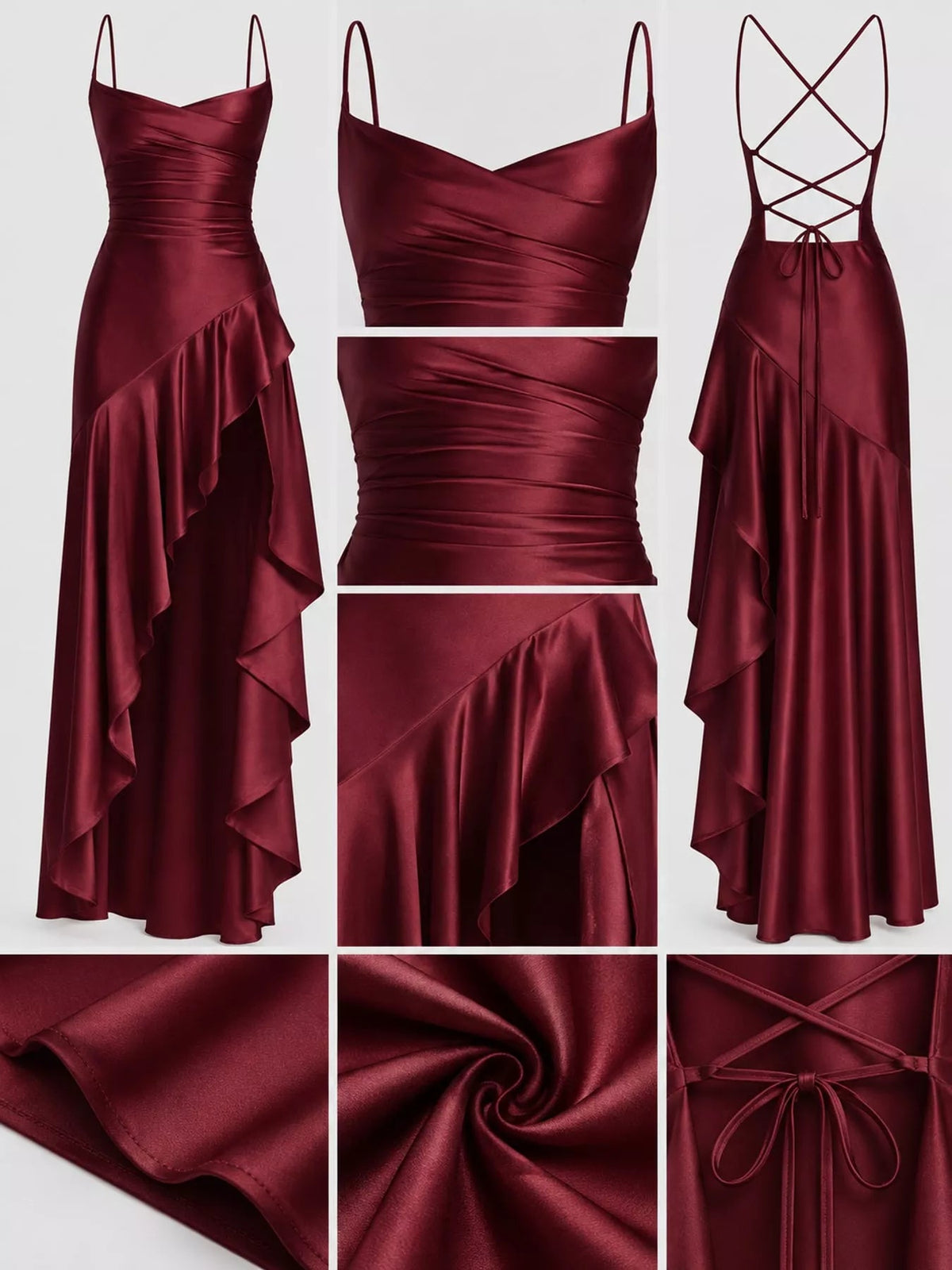 High-Low Ruffle Hem Evening Dress - Flip Flop Dynasty