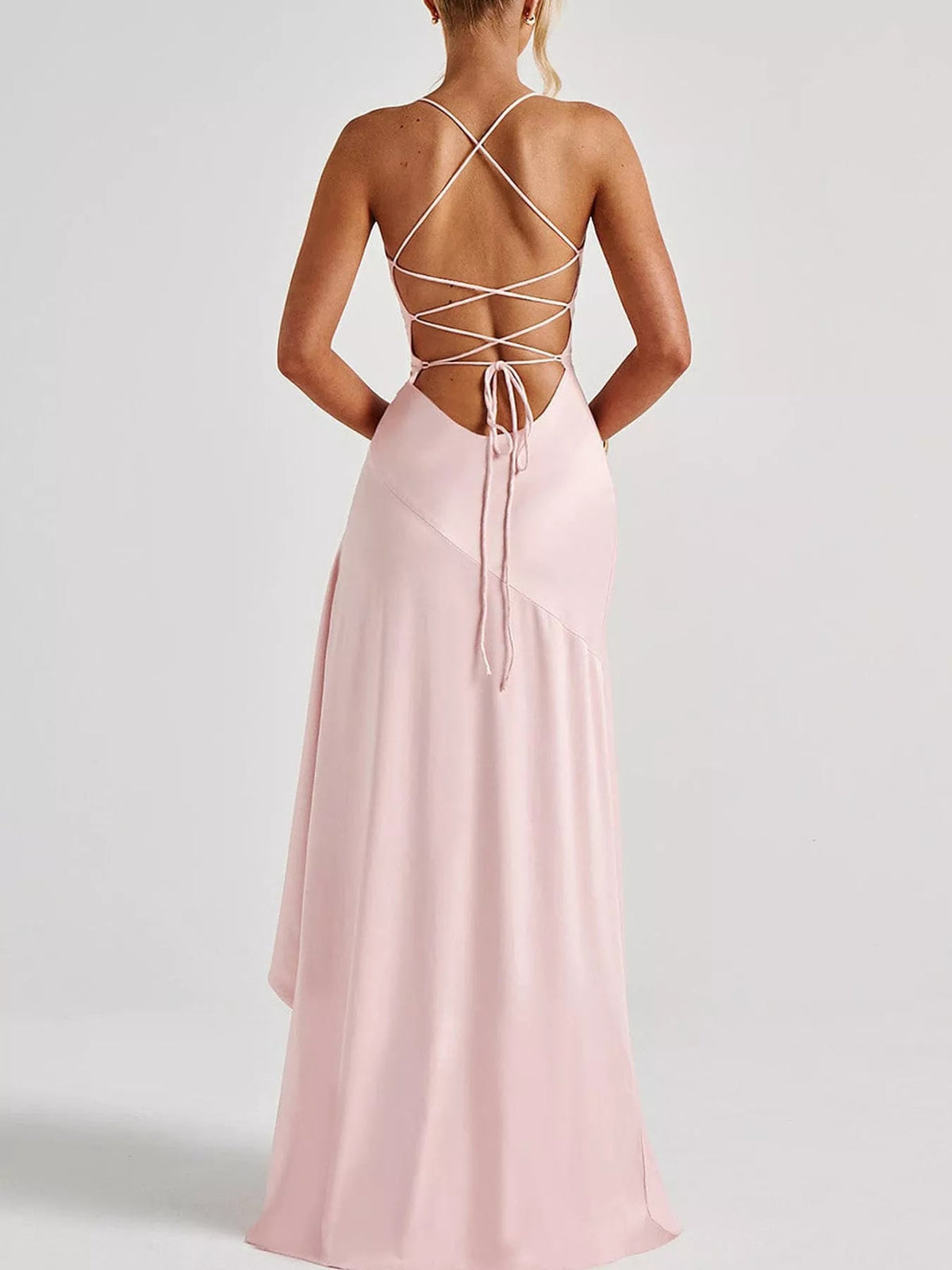 High-Low Ruffle Hem Evening Dress - Flip Flop Dynasty