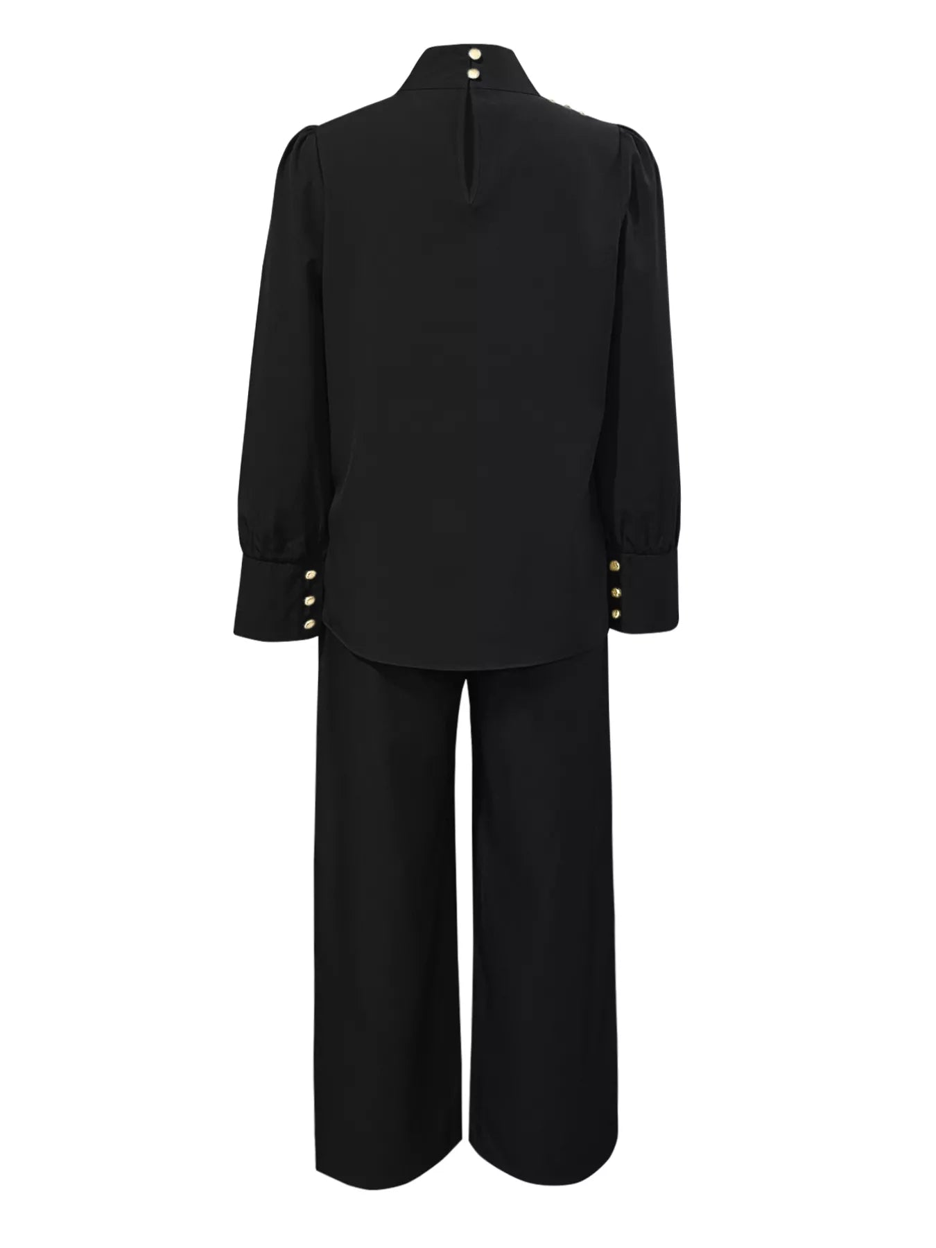 High Neck Asymmetric Top and Pants Set - Flip Flop Dynasty