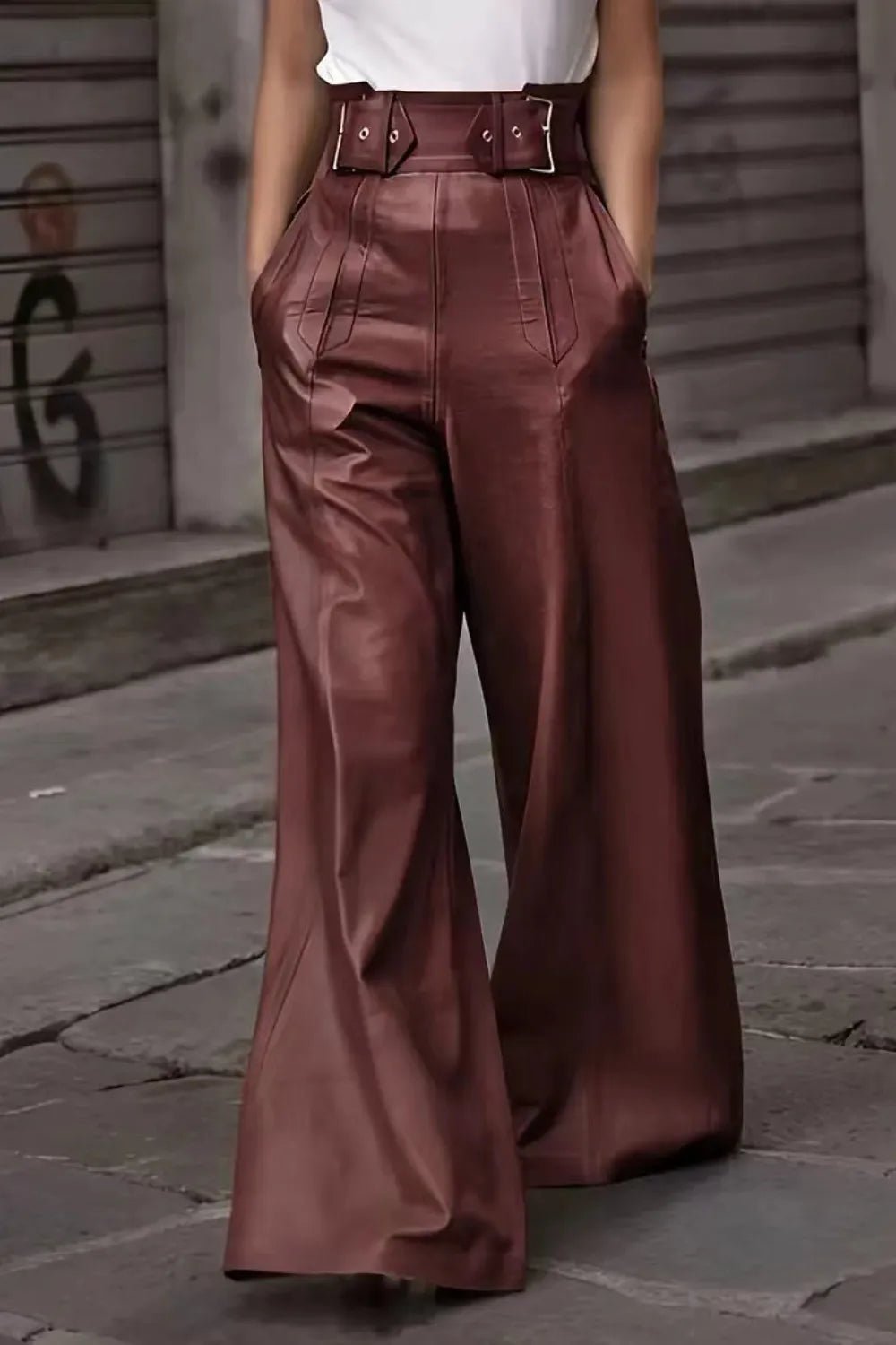 High Waist Wide Flare Pants - Flip Flop Dynasty