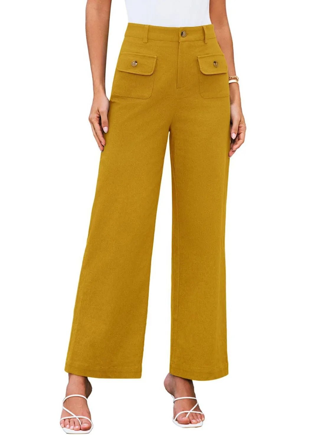 High Waist Wide Leg Pants - Flip Flop Dynasty