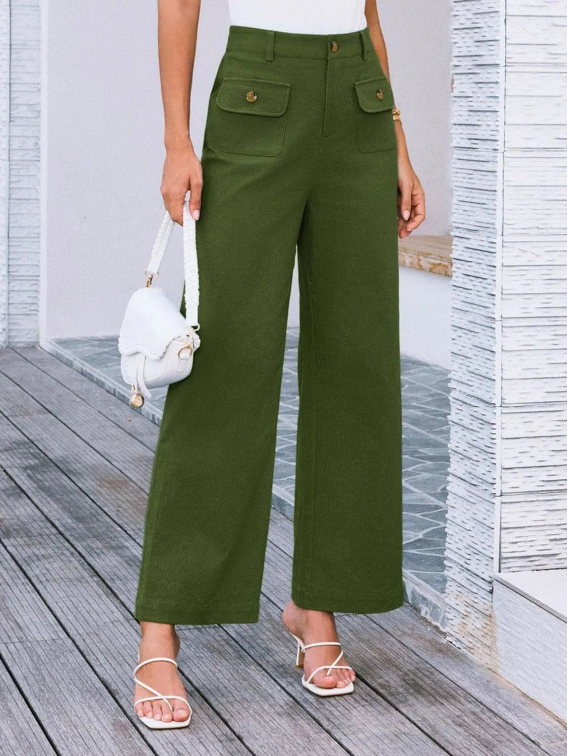 High Waist Wide Leg Pants - Flip Flop Dynasty