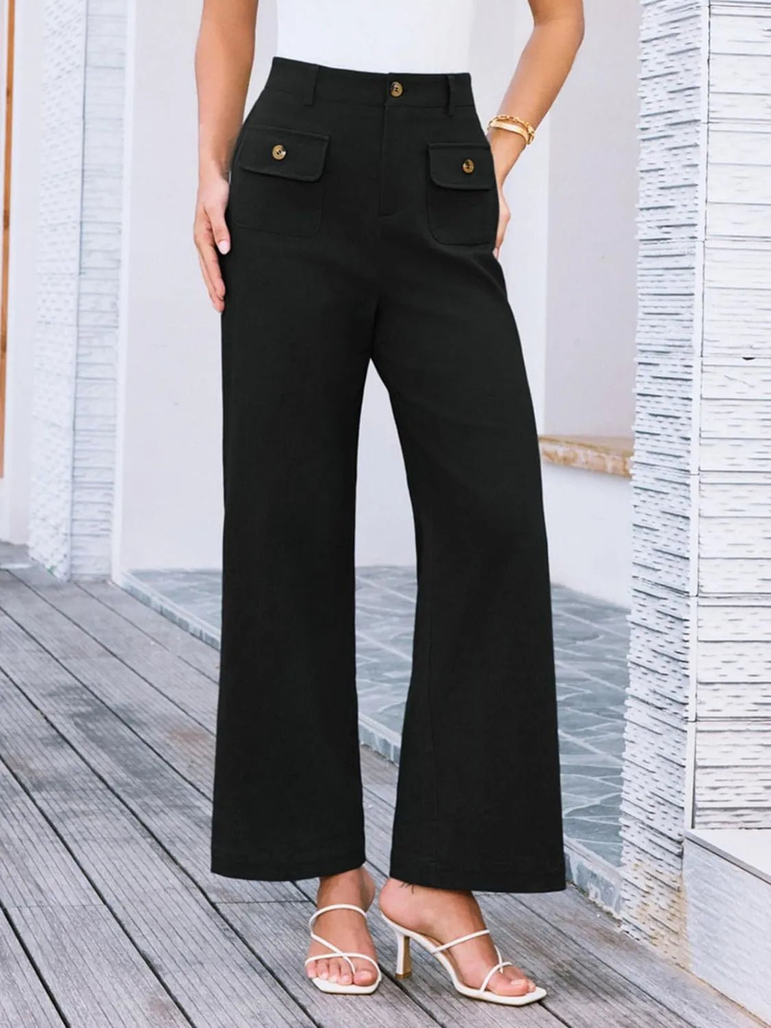 High Waist Wide Leg Pants - Flip Flop Dynasty
