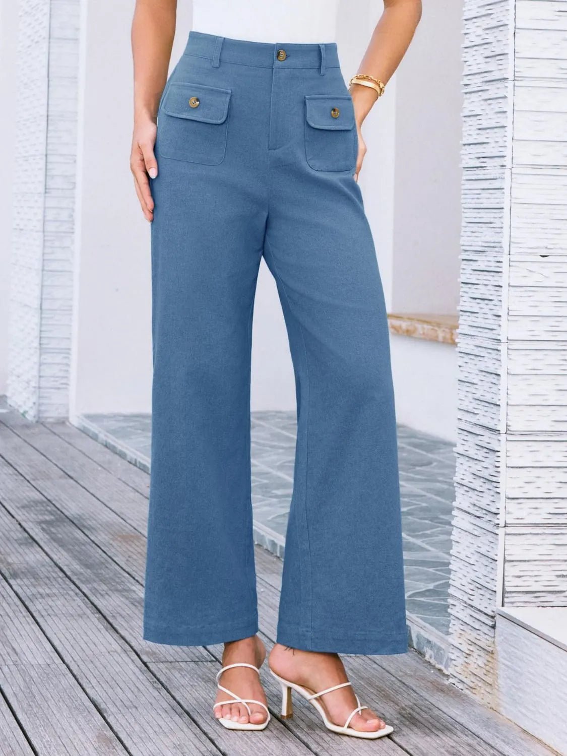 High Waist Wide Leg Pants - Flip Flop Dynasty