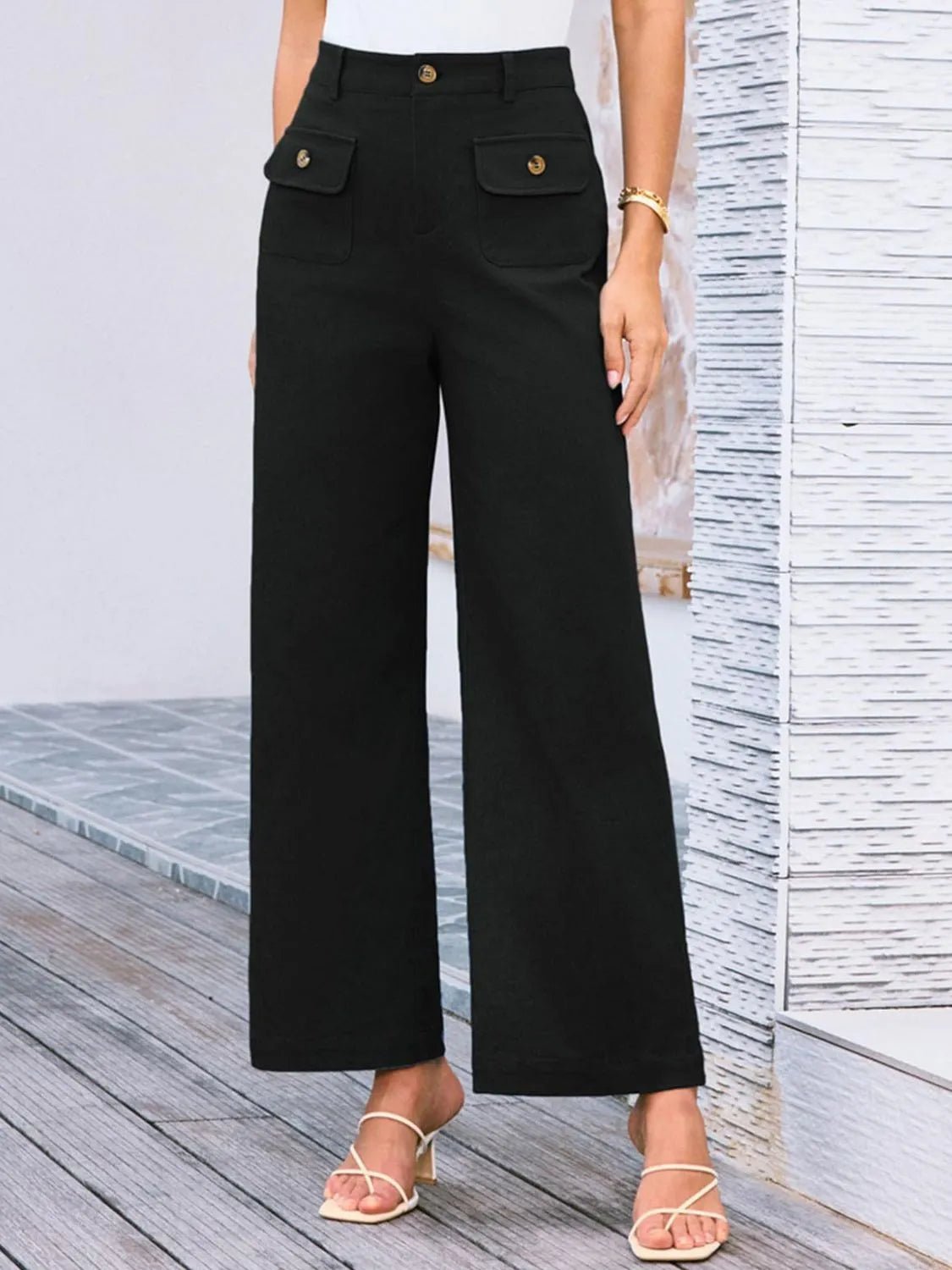 High Waist Wide Leg Pants - Flip Flop Dynasty