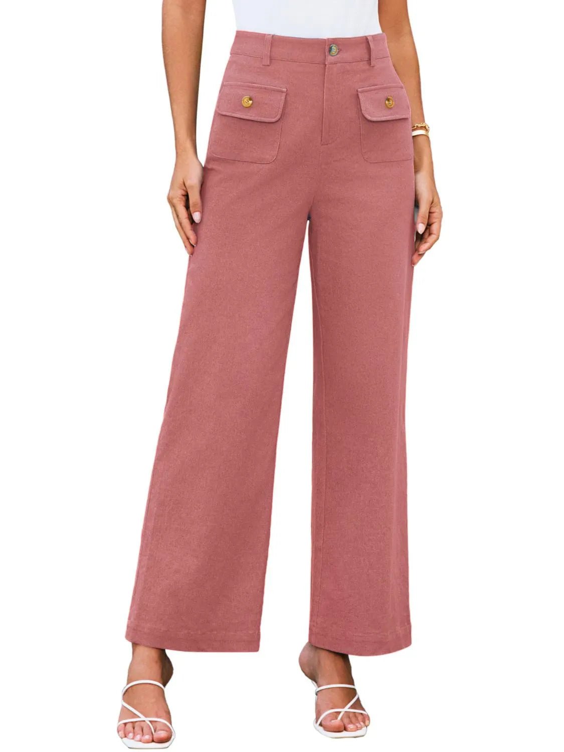 High Waist Wide Leg Pants - Flip Flop Dynasty