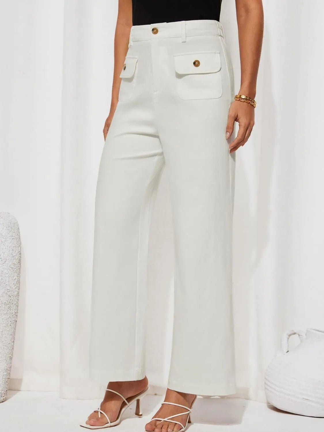 High Waist Wide Leg Pants - Flip Flop Dynasty