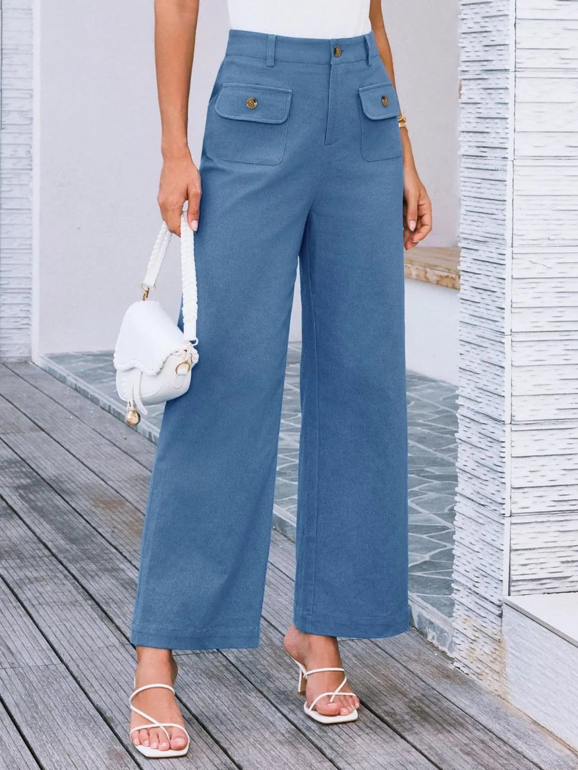 High Waist Wide Leg Pants - Flip Flop Dynasty