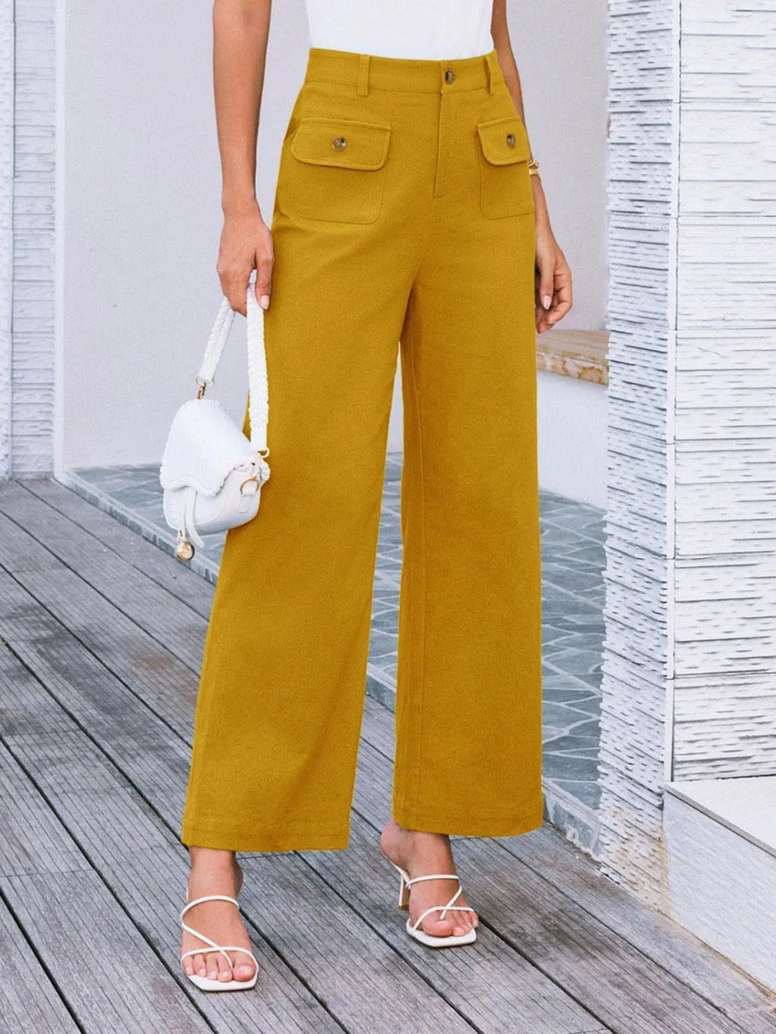 High Waist Wide Leg Pants - Flip Flop Dynasty