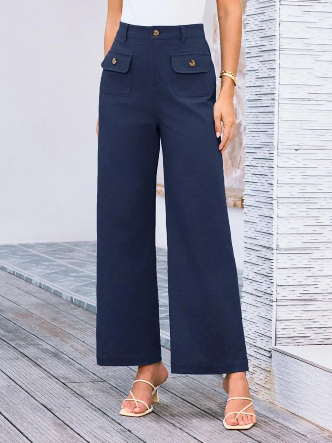 High Waist Wide Leg Pants - Flip Flop Dynasty