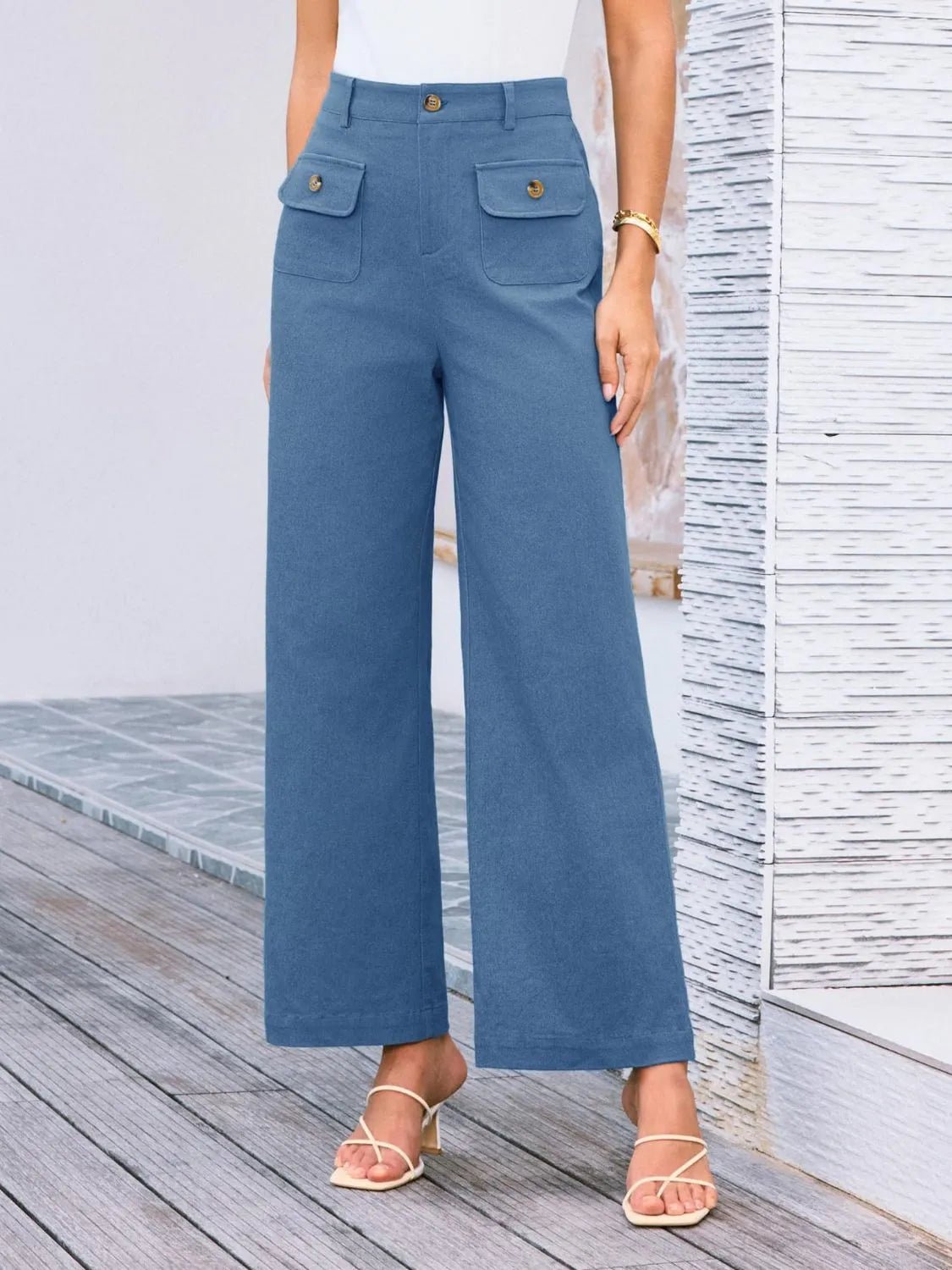 High Waist Wide Leg Pants - Flip Flop Dynasty