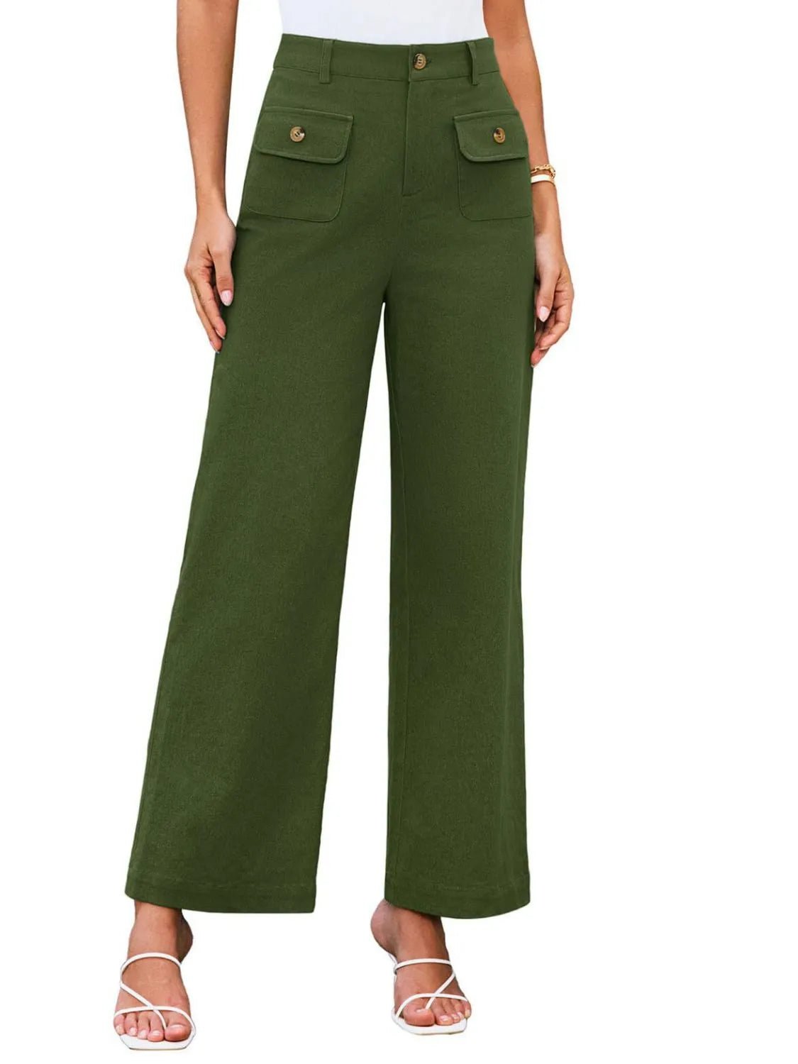 High Waist Wide Leg Pants - Flip Flop Dynasty