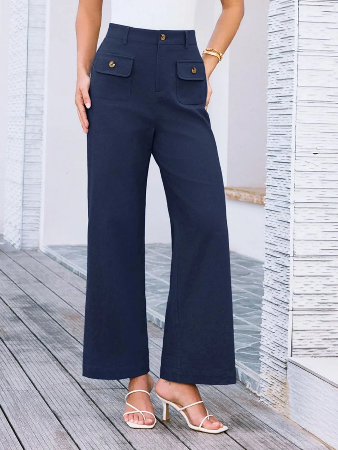 High Waist Wide Leg Pants - Flip Flop Dynasty