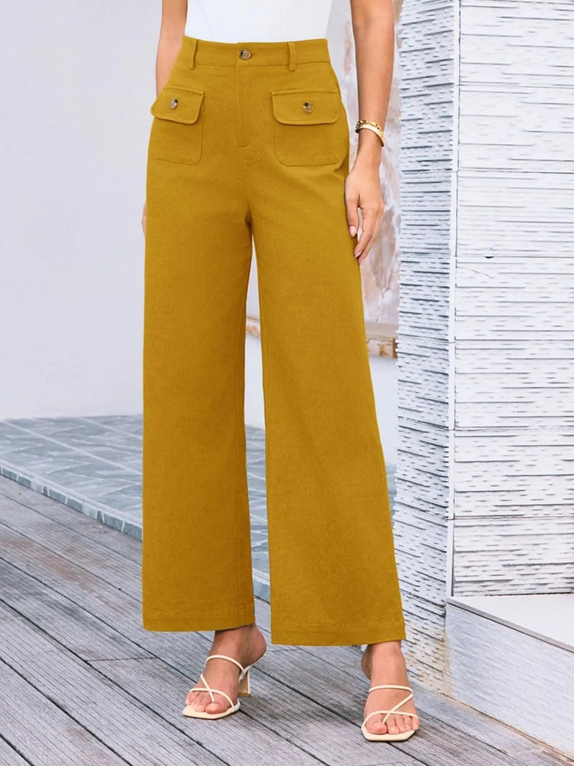High Waist Wide Leg Pants - Flip Flop Dynasty