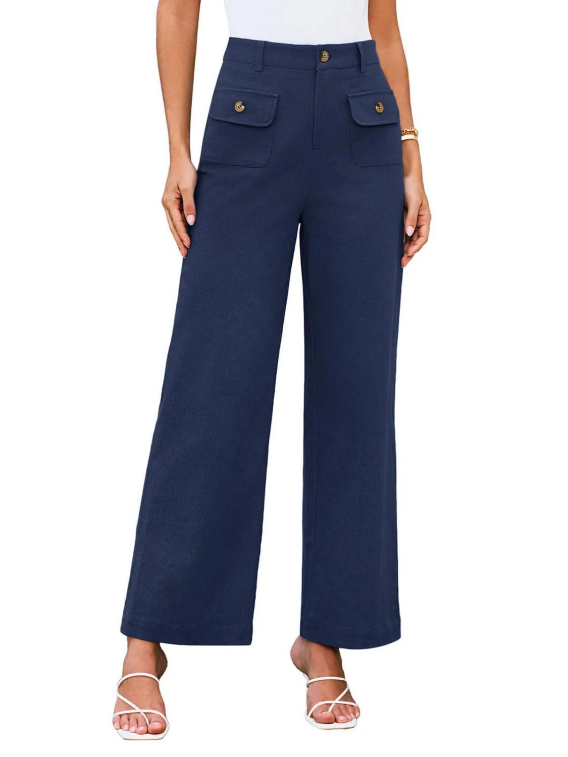 High Waist Wide Leg Pants - Flip Flop Dynasty