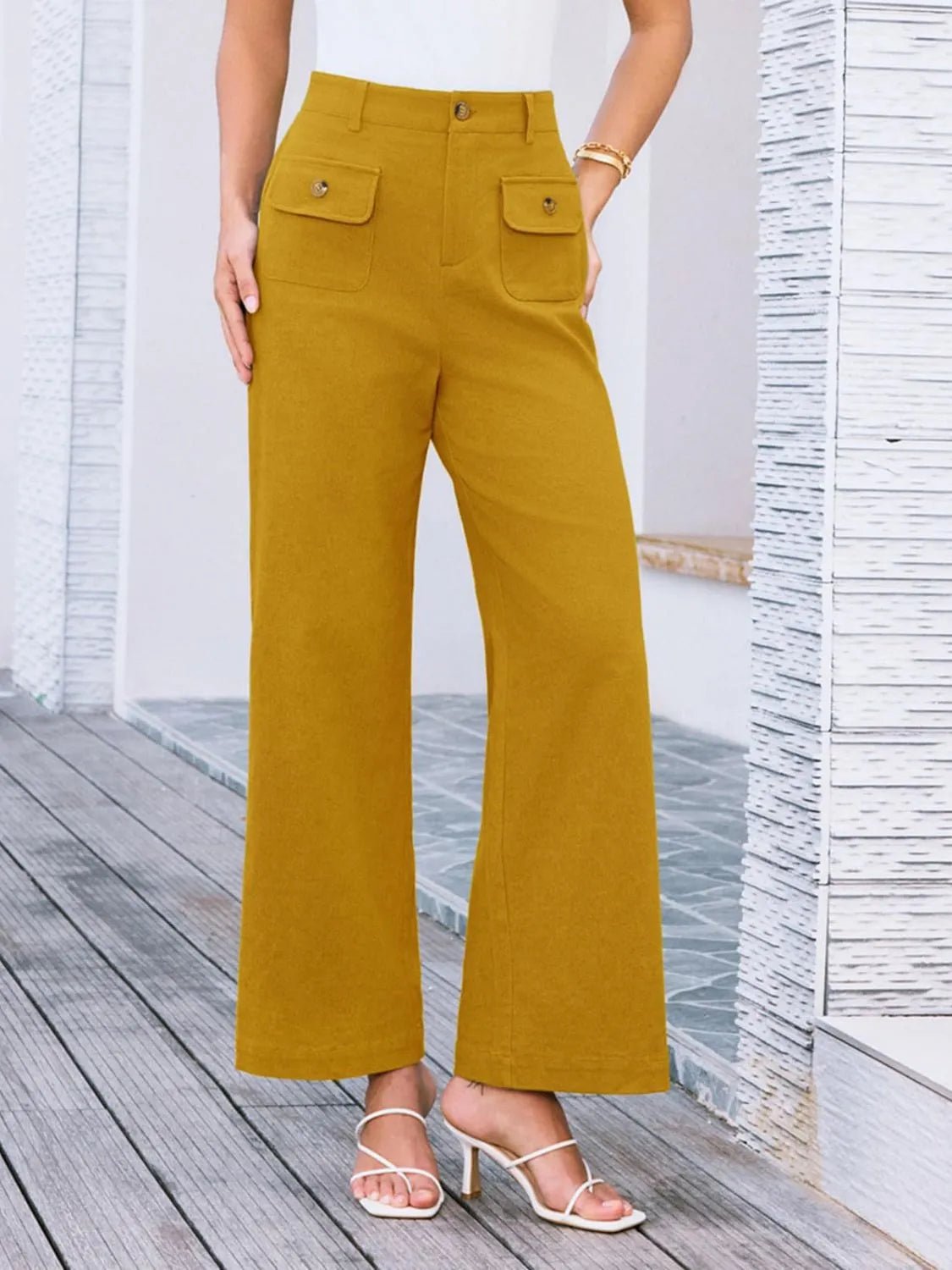 High Waist Wide Leg Pants - Flip Flop Dynasty