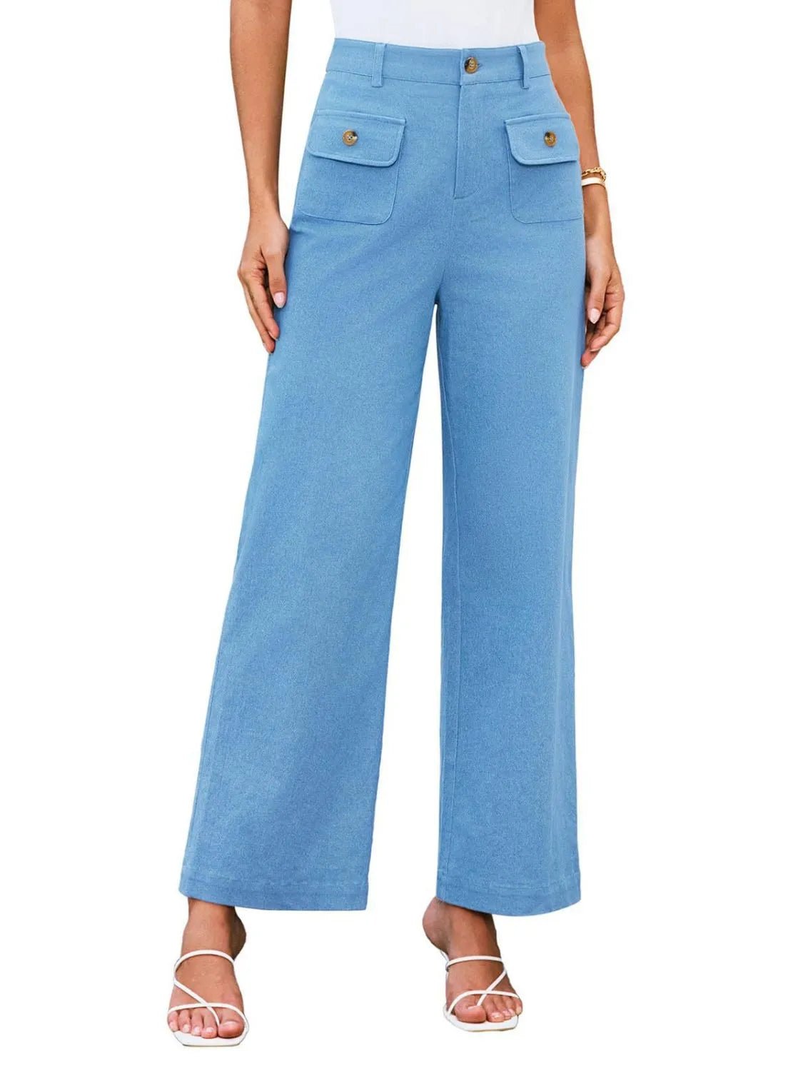 High Waist Wide Leg Pants - Flip Flop Dynasty