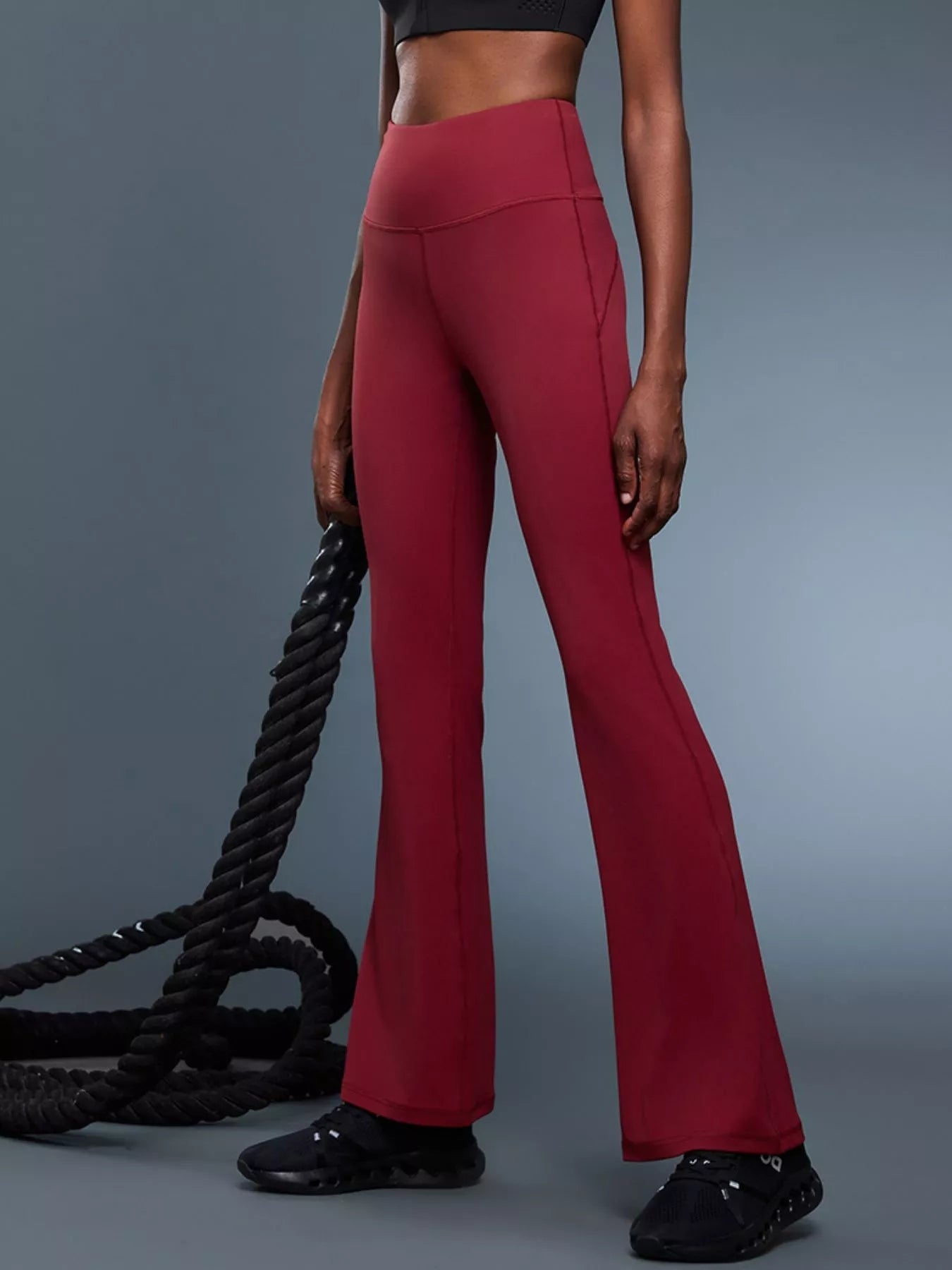 High - Waisted Flare Active Pants - Flip Flop Dynasty