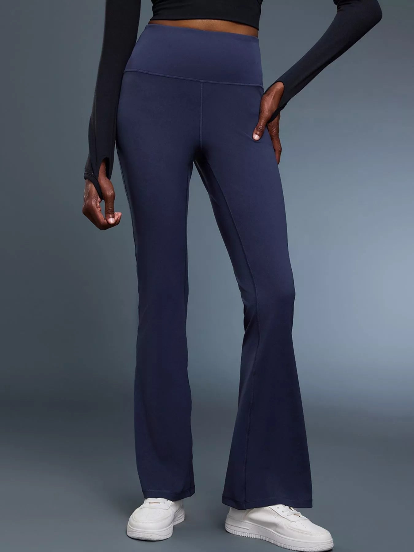 High - Waisted Flare Active Pants - Flip Flop Dynasty