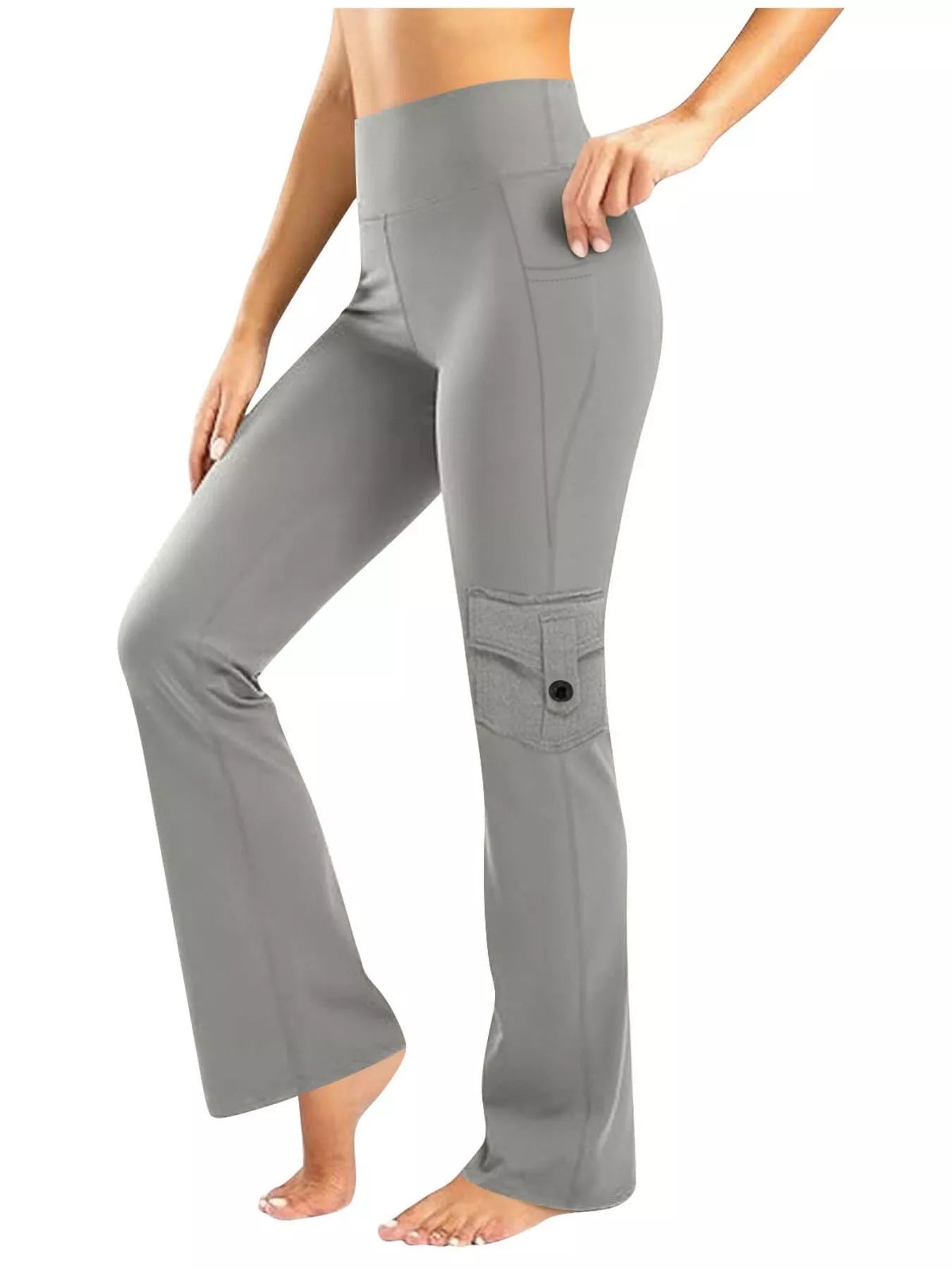 High - Waisted Yoga Pants with Pockets - Flip Flop Dynasty