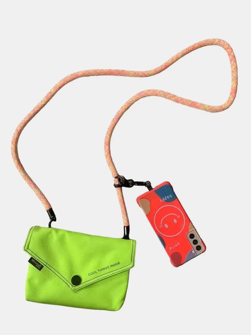 Himawari Solid Color Envelope Shape Crossbody Bag with Removable Strap - Flip Flop Dynasty
