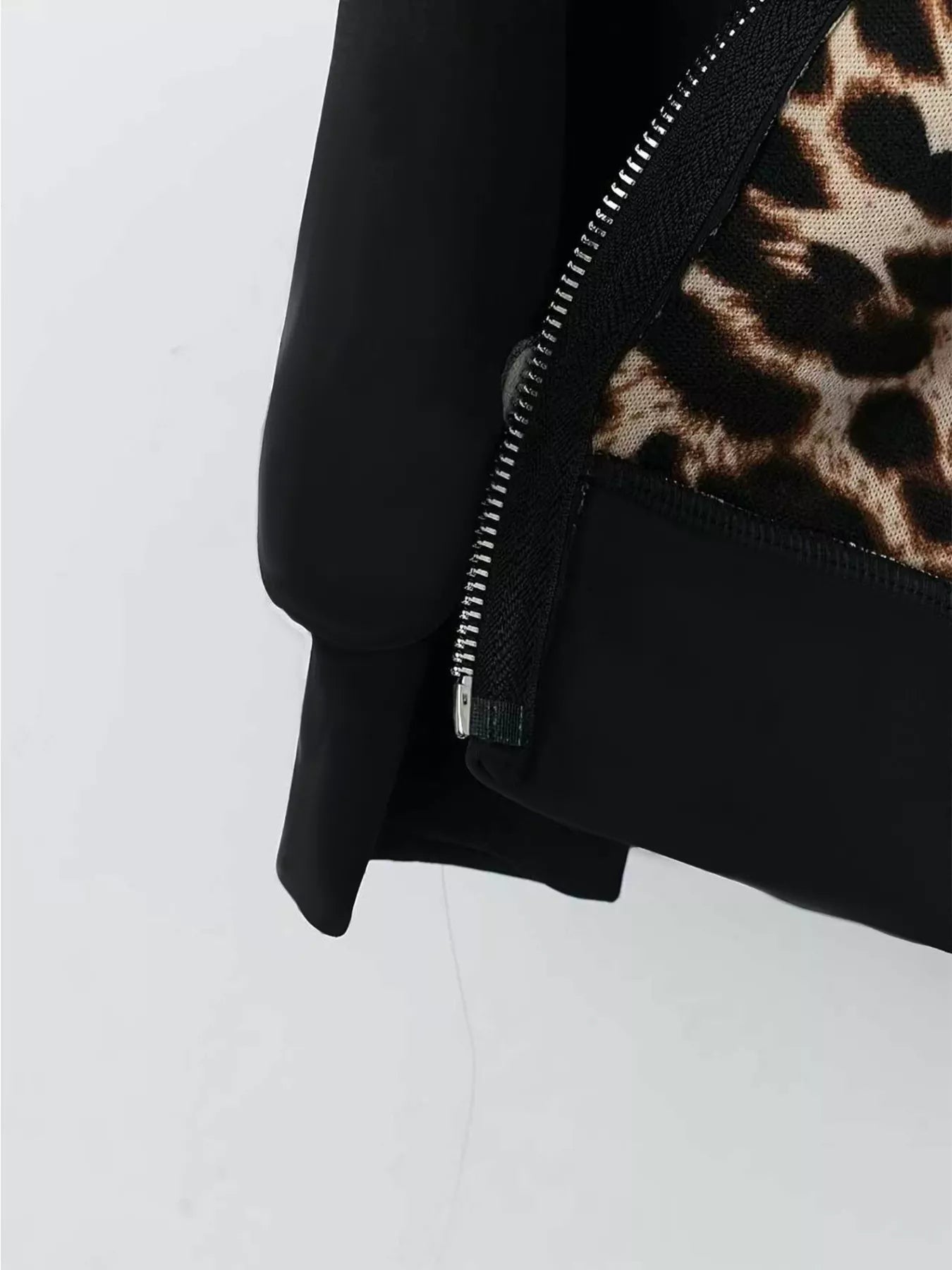 Hooded Leopard Lined Zip - Up Outerwear - Flip Flop Dynasty