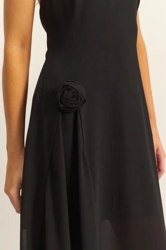 HYFVE Chiffon Halter Asymmetrical Hem Dress - Flip Flop Dynasty