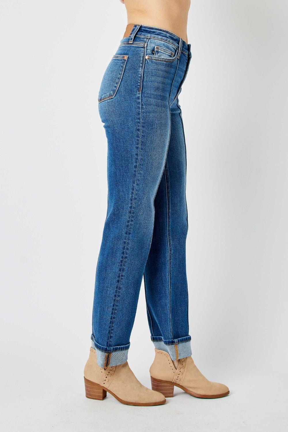 Judy Blue Full Size High Waist Front Seam Detail Straight Jeans - Flip Flop Dynasty