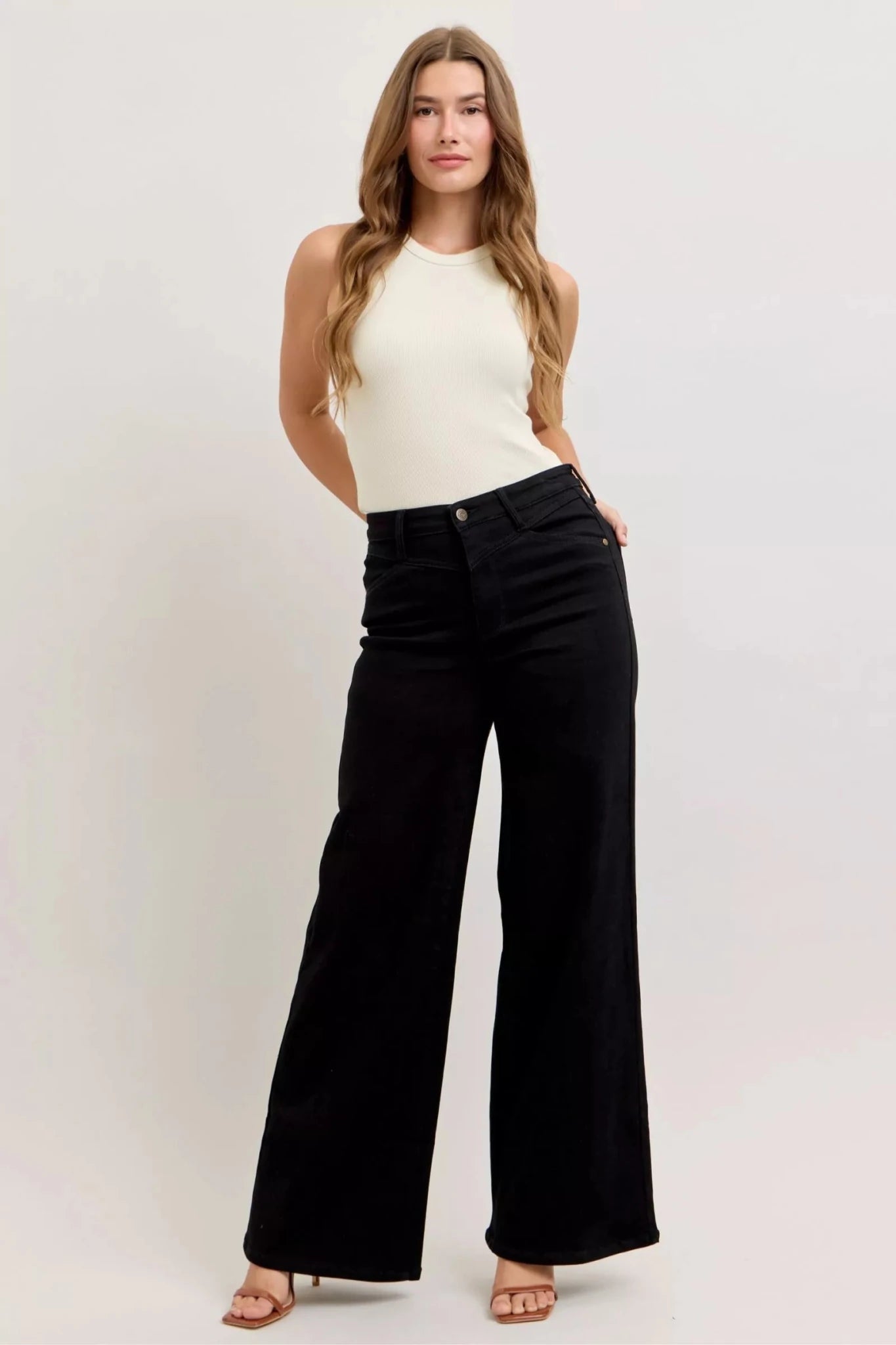 Judy Blue High - Waisted Wide Leg Jeans - Flip Flop Dynasty