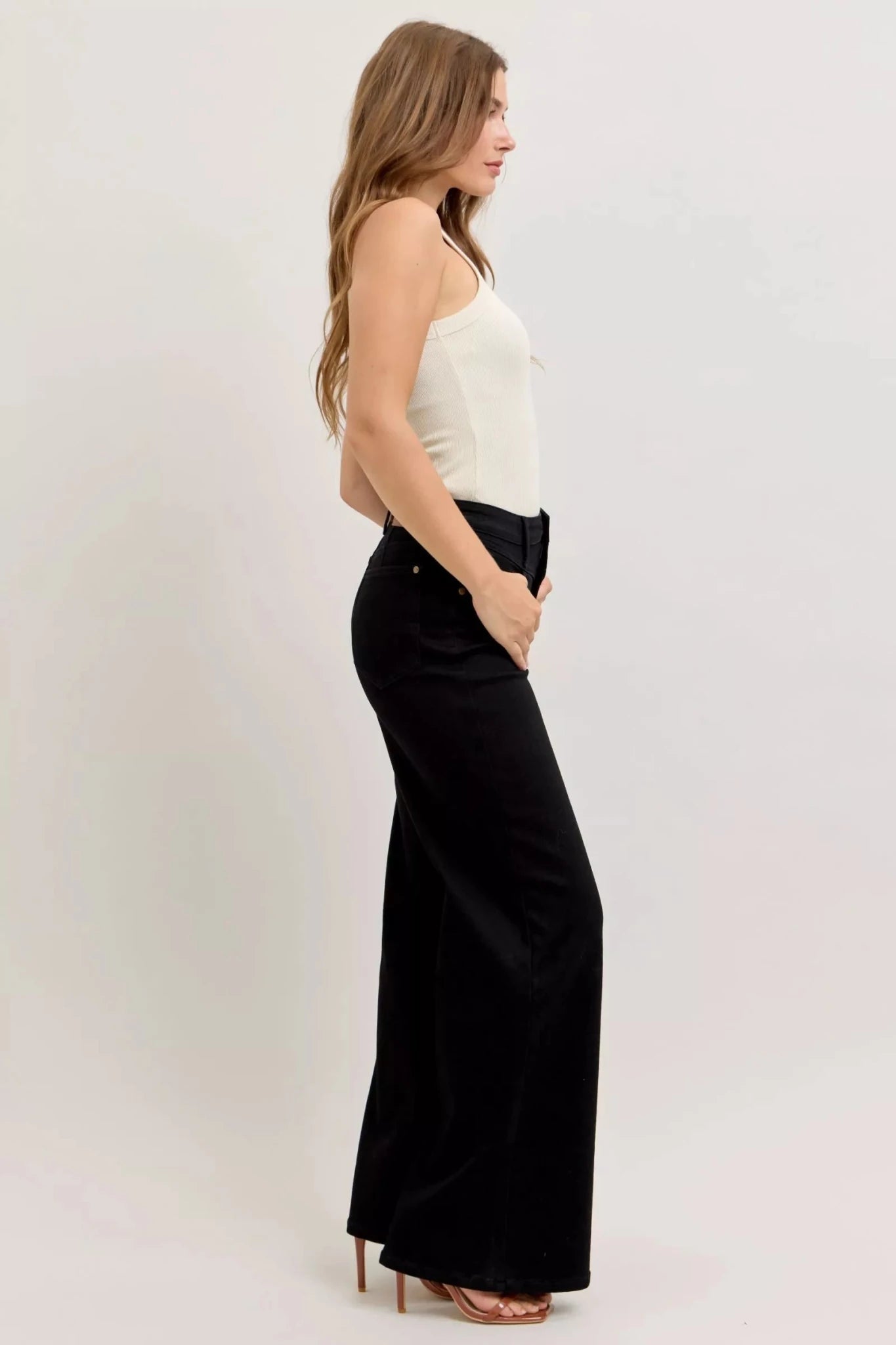 Judy Blue High - Waisted Wide Leg Jeans - Flip Flop Dynasty