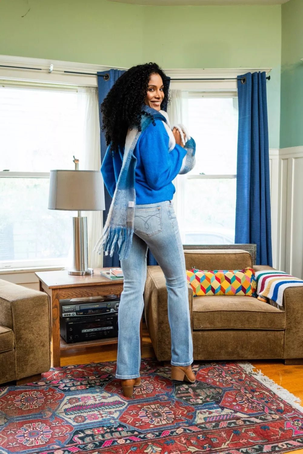 Judy Blue Mid Rise Thermal Bootcut Jeans - Flip Flop Dynasty