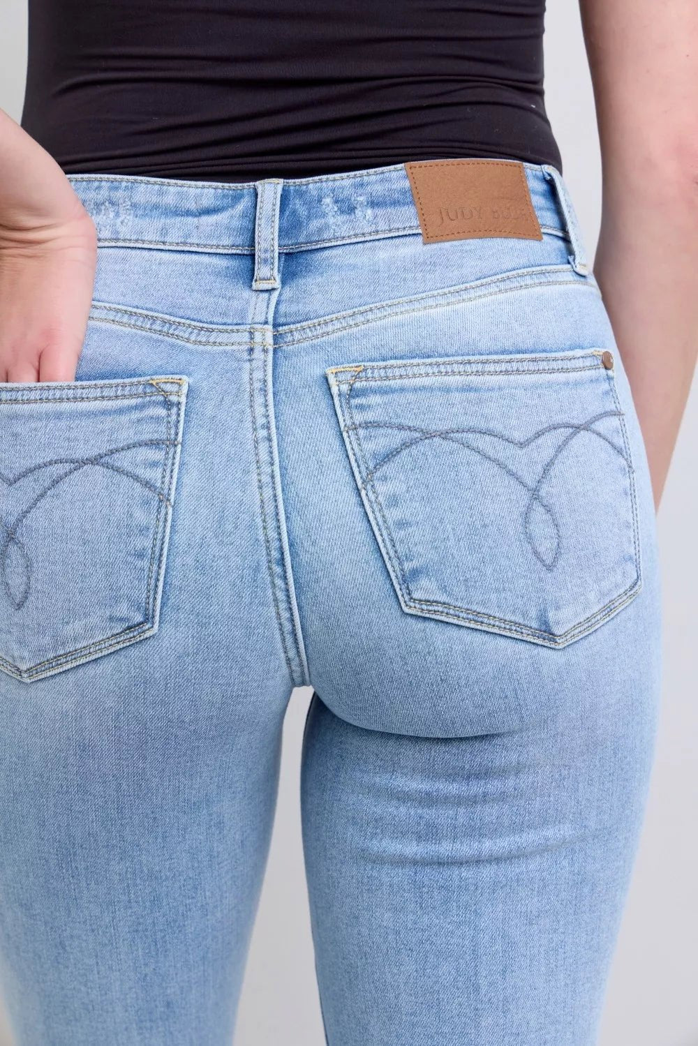 Judy Blue Mid Rise Thermal Bootcut Jeans - Flip Flop Dynasty