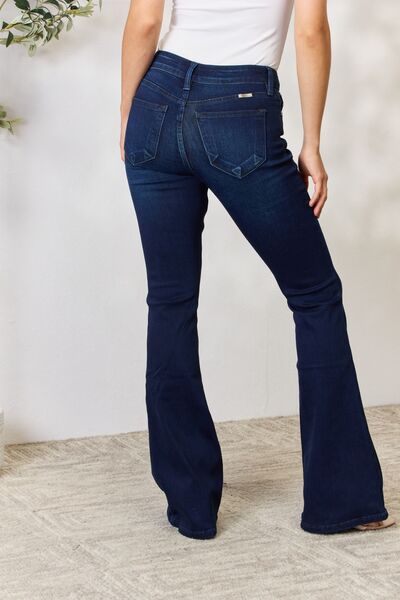 Kancan Full Size Mid Rise Flare Jeans - Flip Flop Dynasty