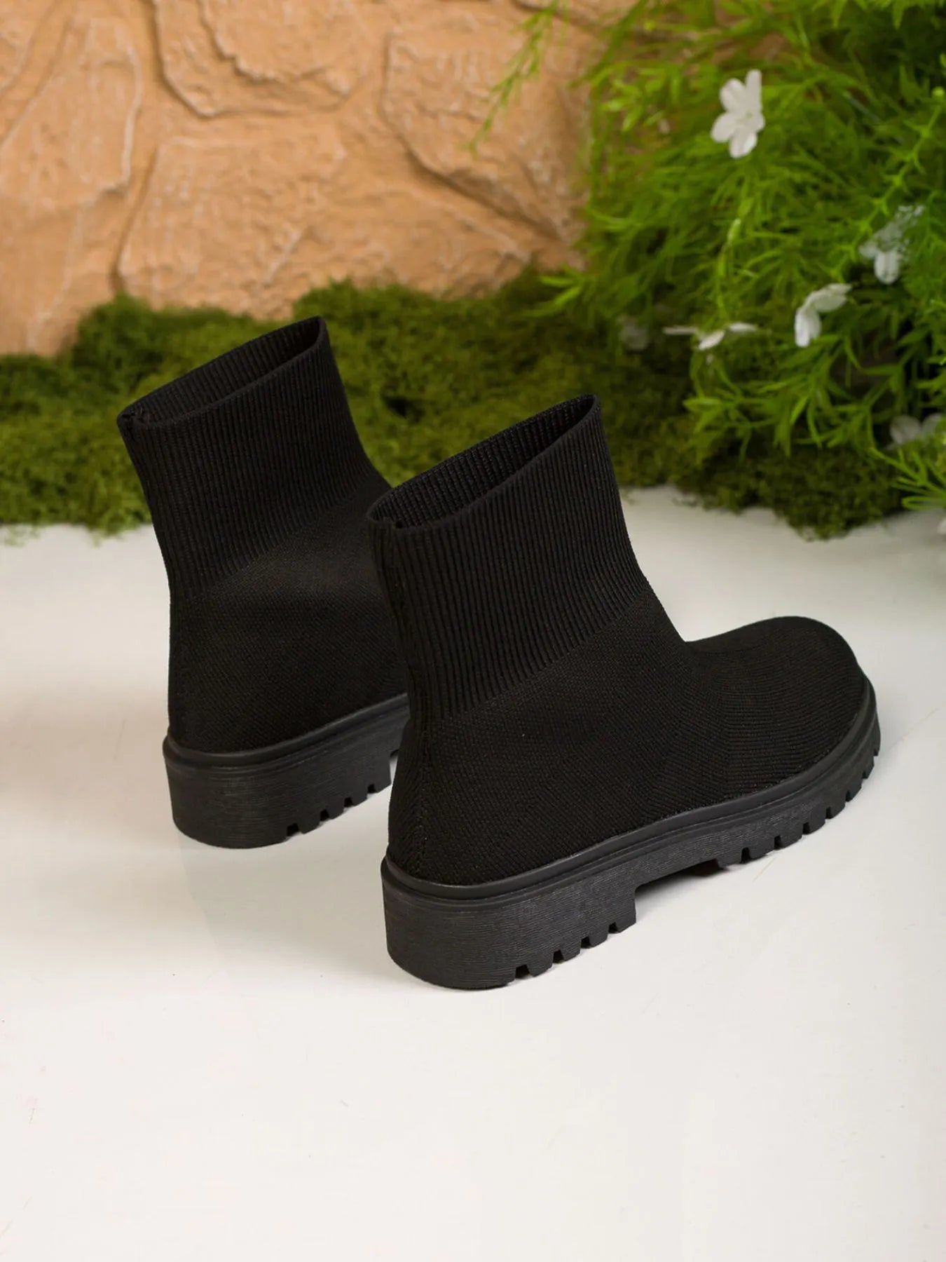 Knit Ankle Boots with Sock - Like Comfort - Flip Flop Dynasty