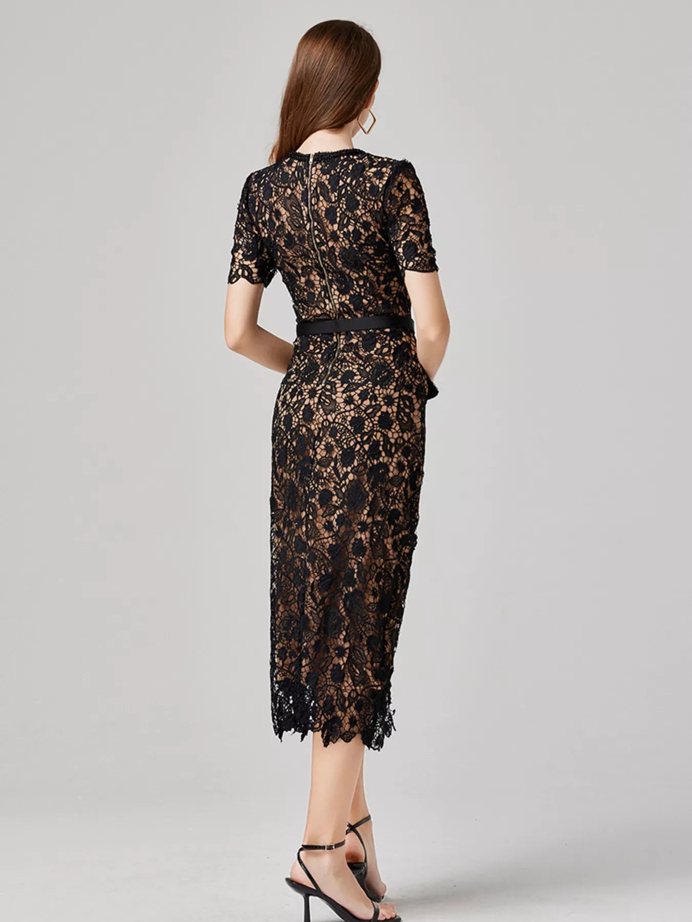 Lace Button-Up Midi Dress - Flip Flop Dynasty