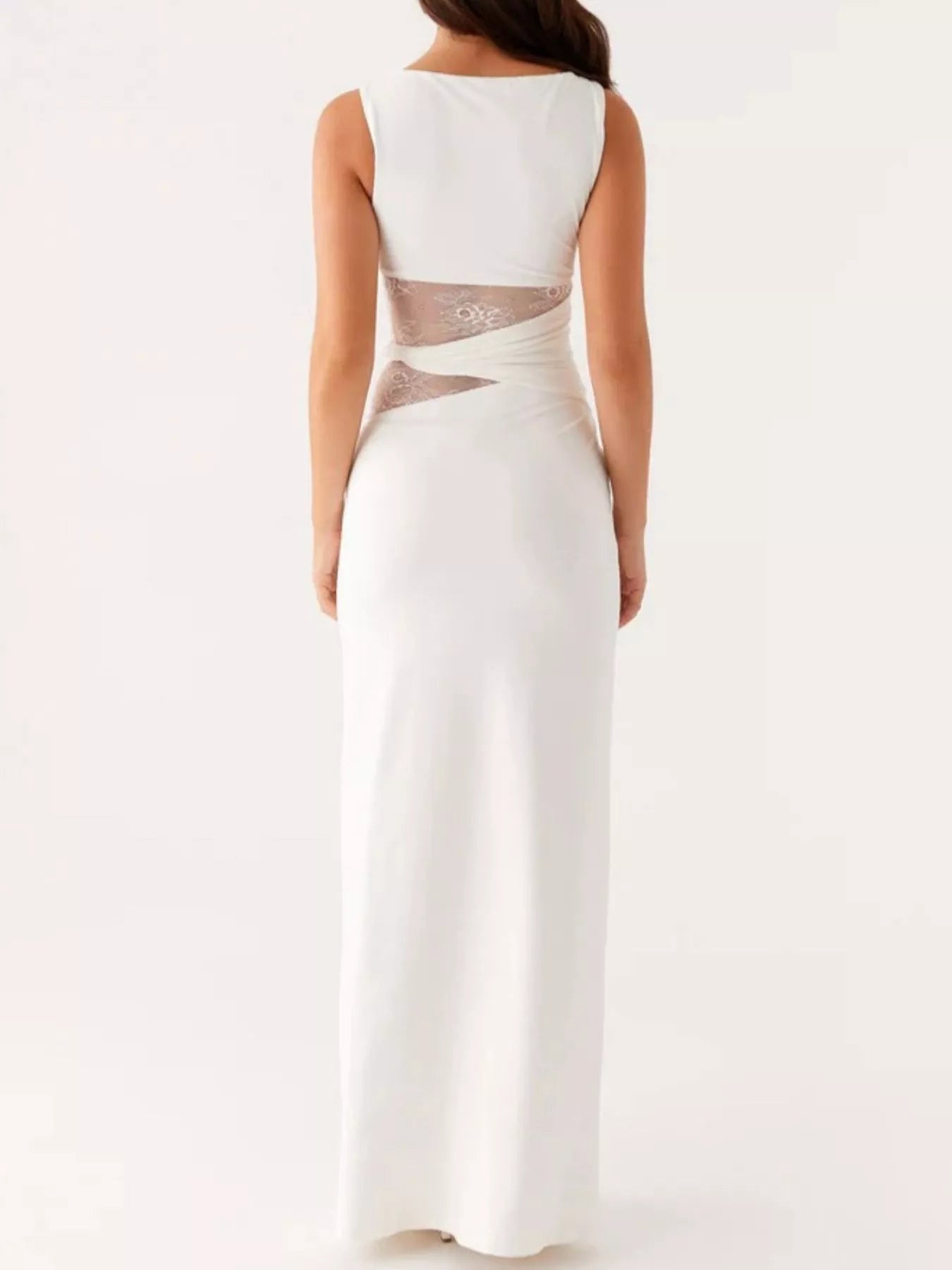 Lace Cutout Sleeveless Maxi Dress - Flip Flop Dynasty