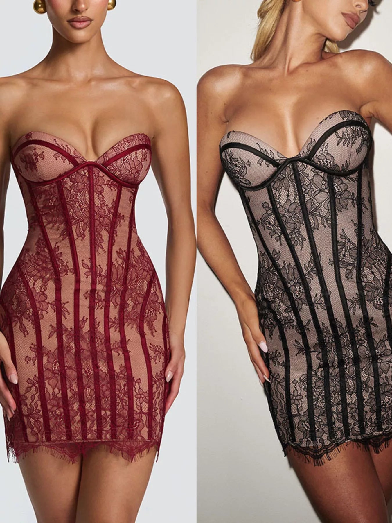 Lace Detail Tube Mini Dress - Flip Flop Dynasty