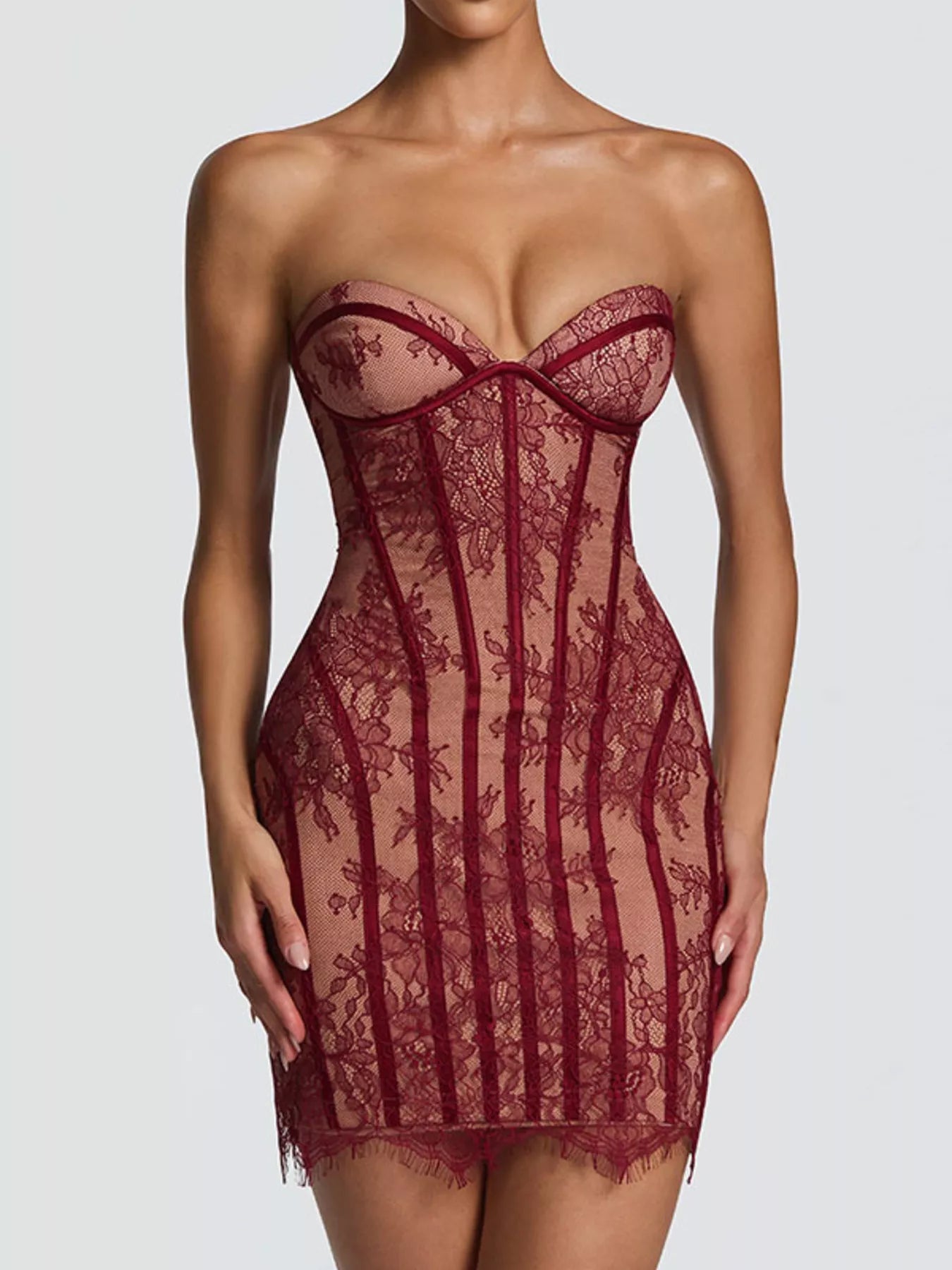 Lace Detail Tube Mini Dress - Flip Flop Dynasty