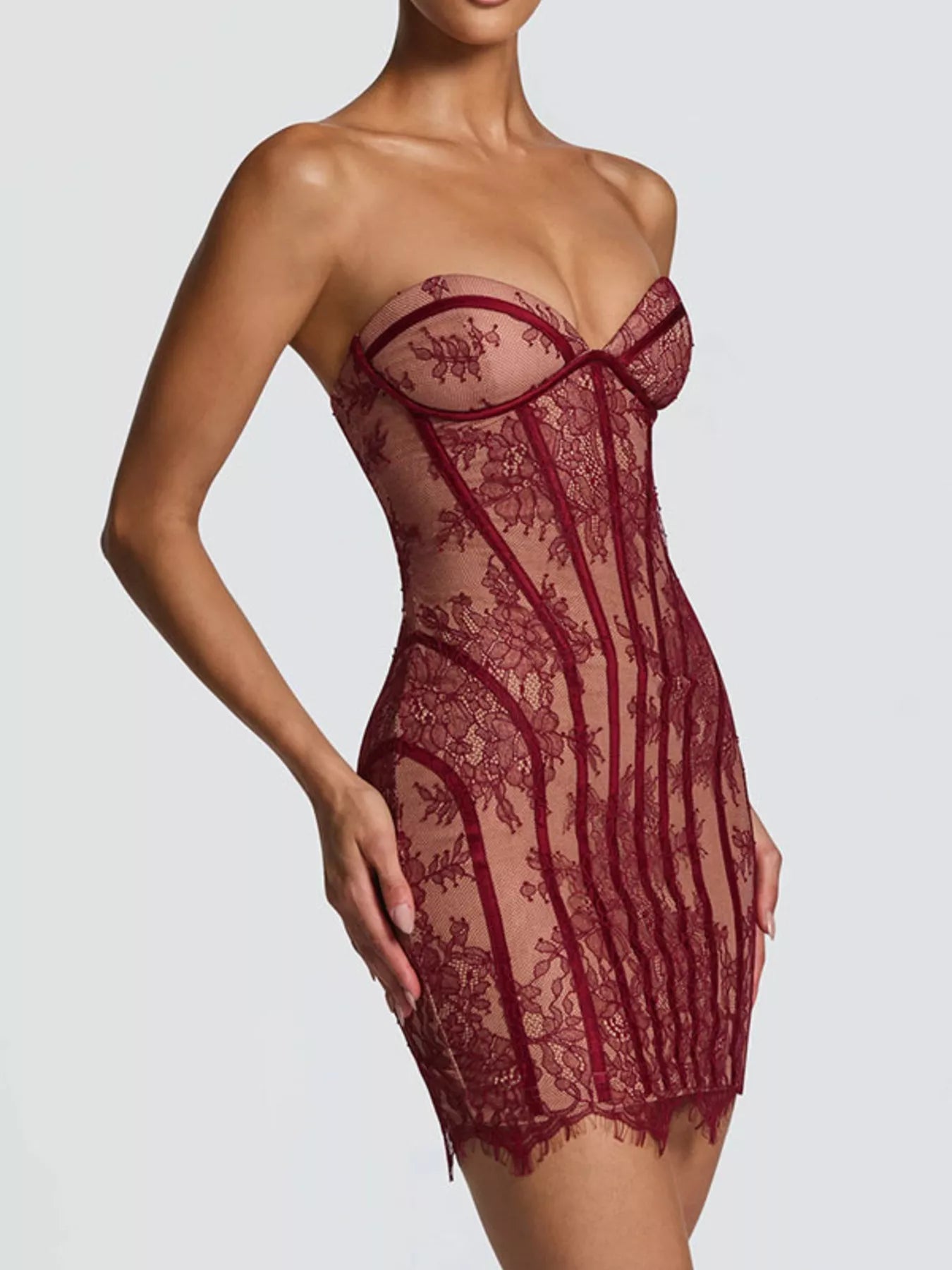 Lace Detail Tube Mini Dress - Flip Flop Dynasty