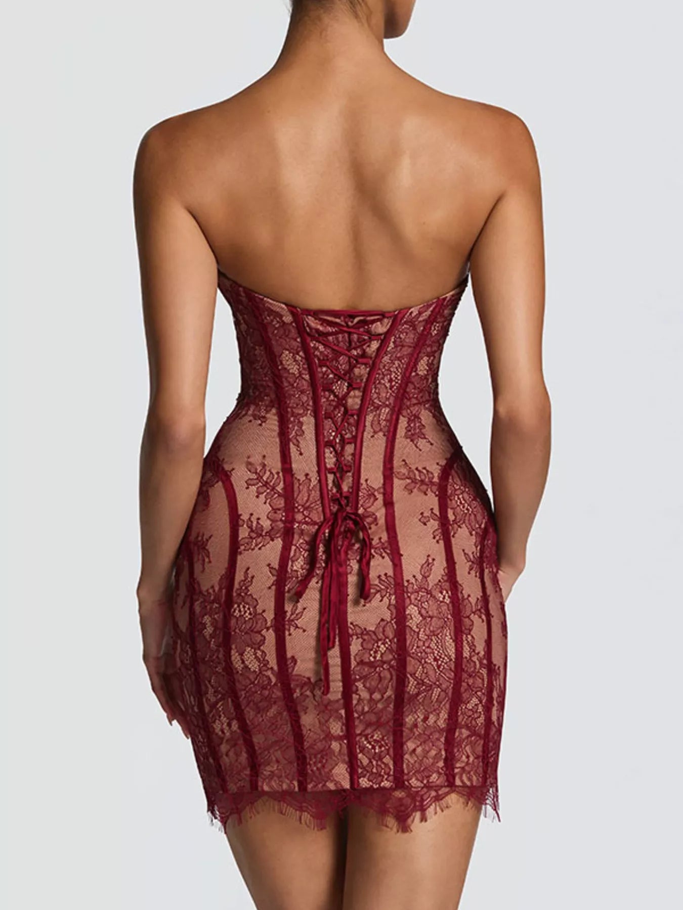 Lace Detail Tube Mini Dress - Flip Flop Dynasty