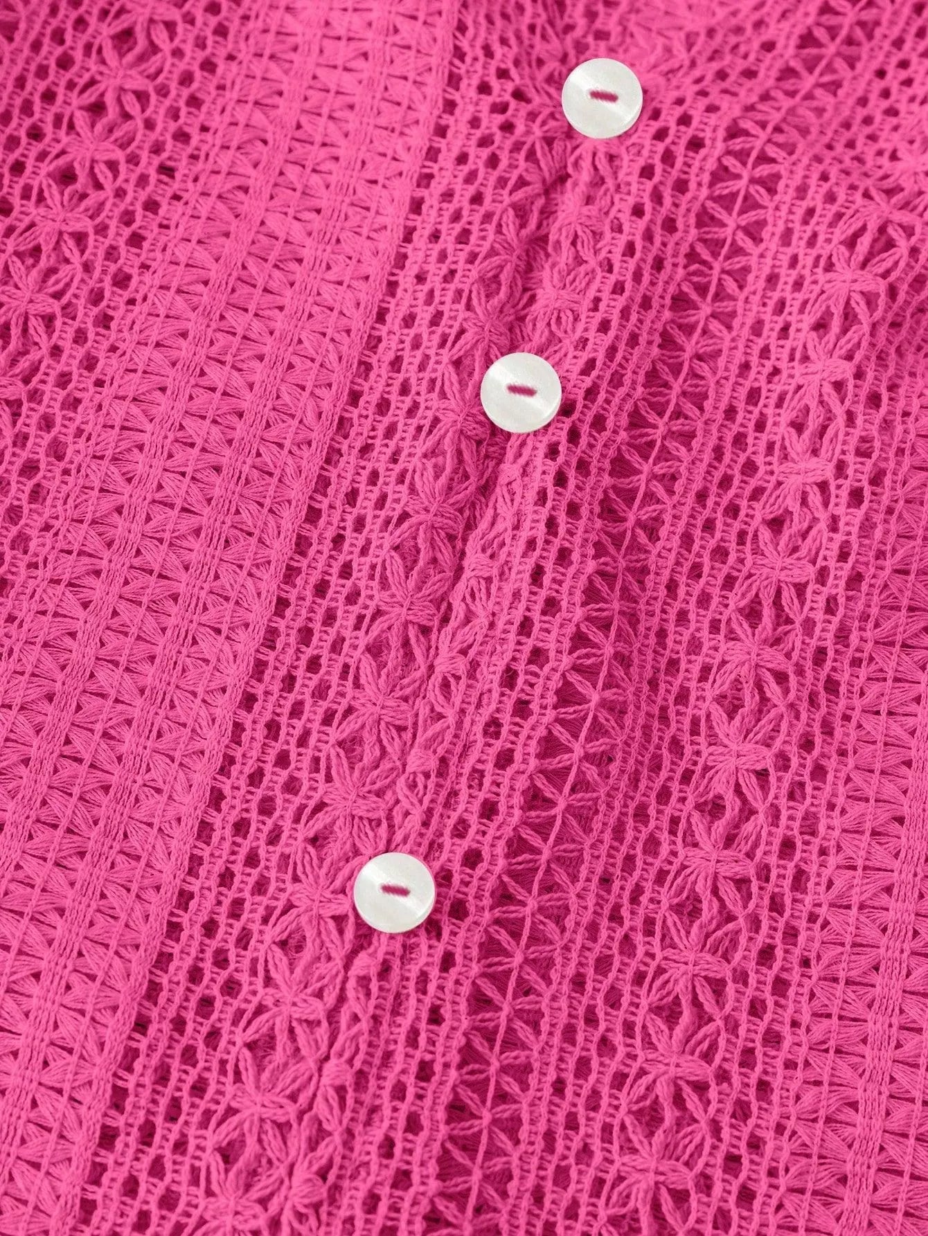 Lace Notched Long Sleeve Shirt - Flip Flop Dynasty