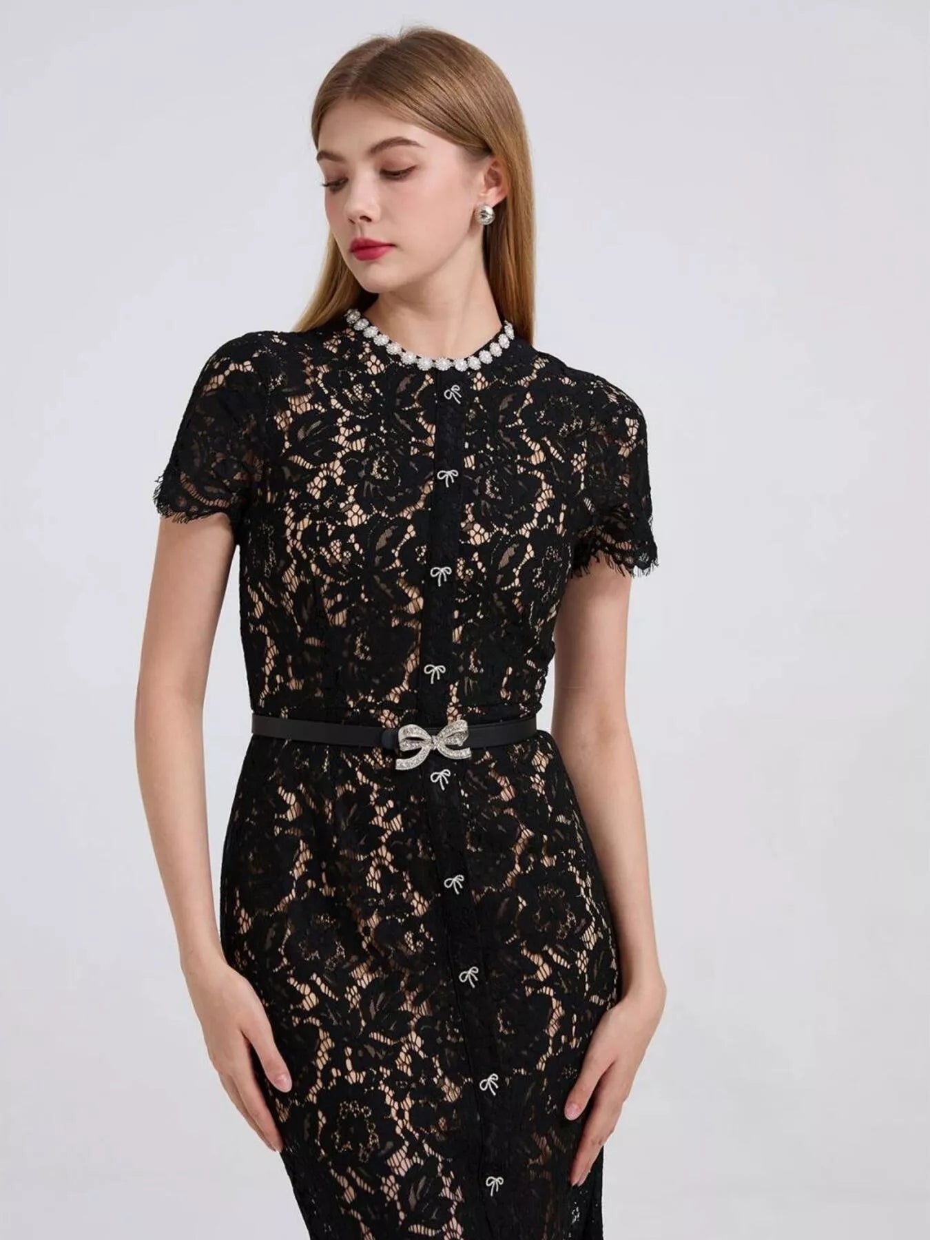 Lace Short Sleeve Mermaid Dress - Flip Flop Dynasty
