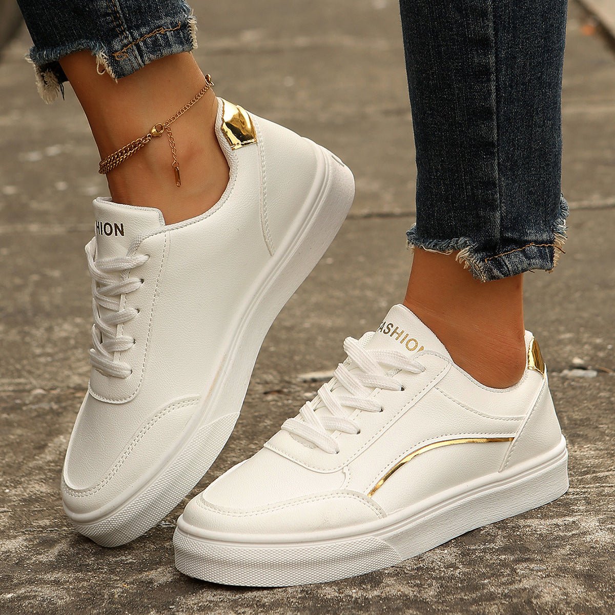 Lace Up Casual Sneakers - Flip Flop Dynasty