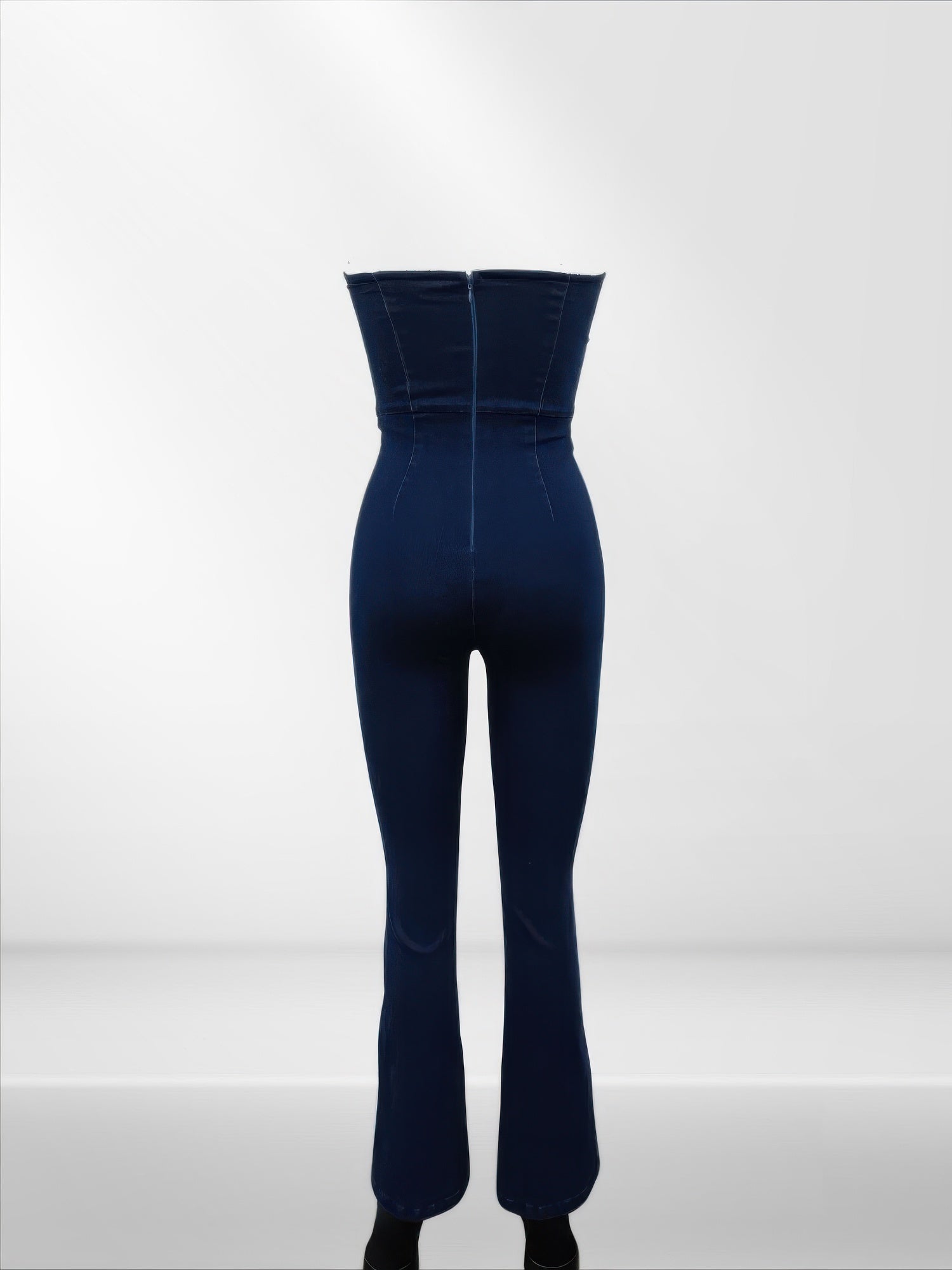 Lace Up Detail Denim Jumpsuit - Flip Flop Dynasty