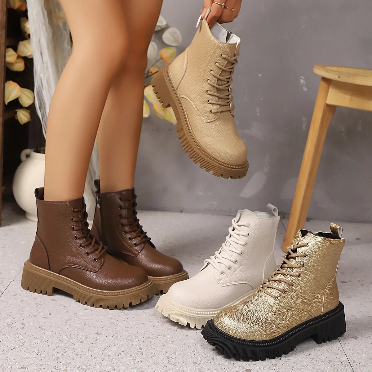 Lace Up Platform Boots - Flip Flop Dynasty